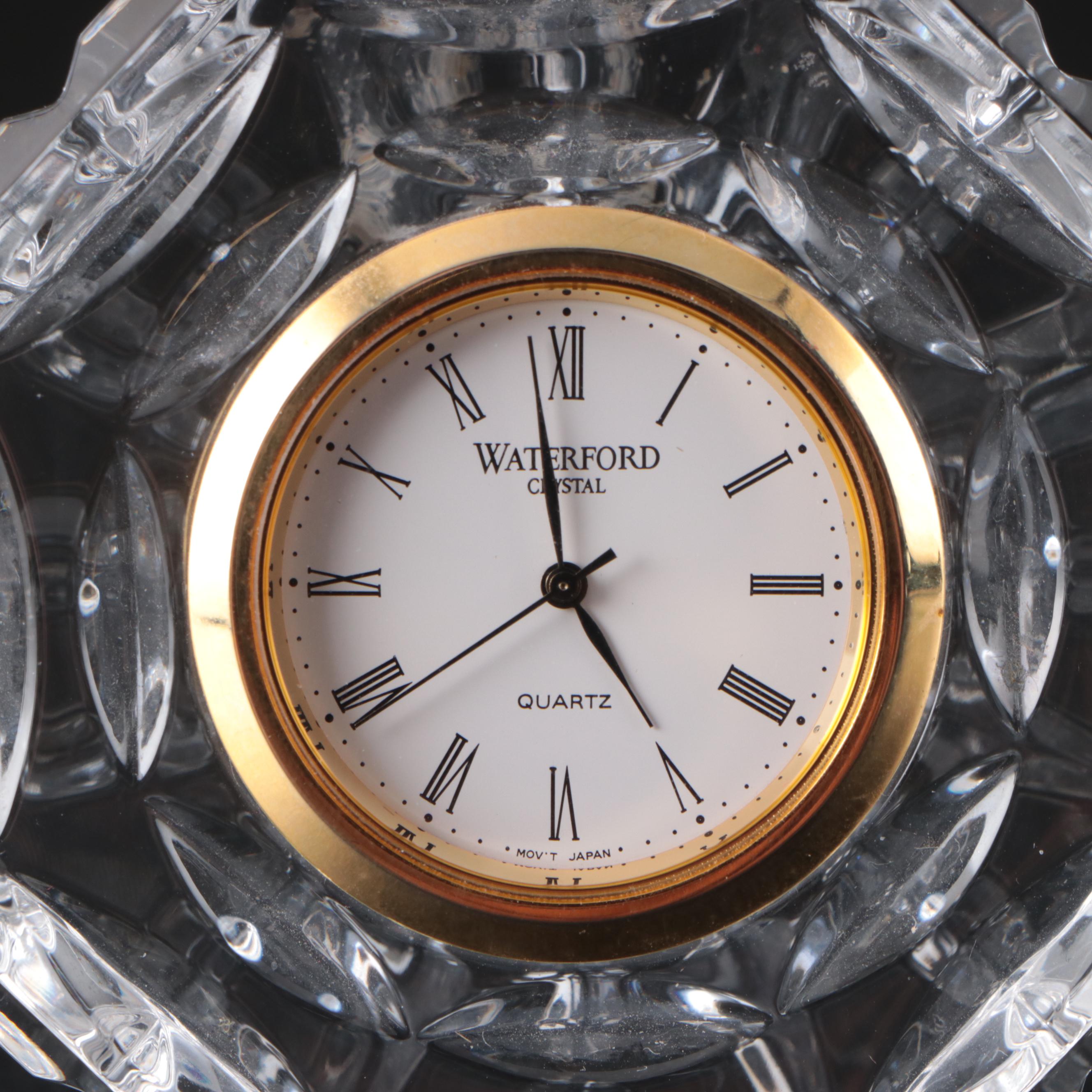 Waterford Crystal Box, Pin Dish, Clocks and Other Oval Bowl