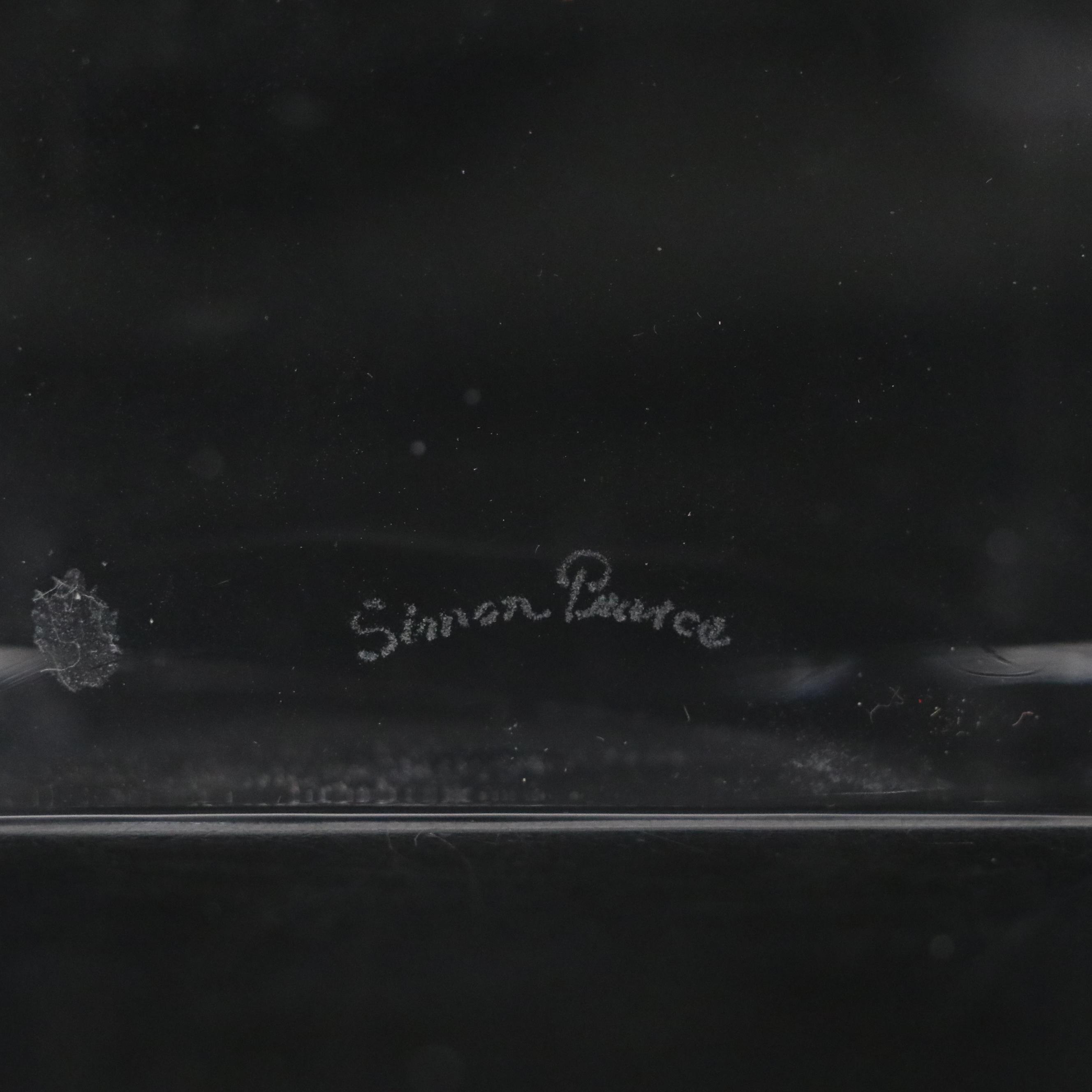 Simon Pearce "Woodbury" Glass Clock and Other Crystal Cube Votive Candlesticks