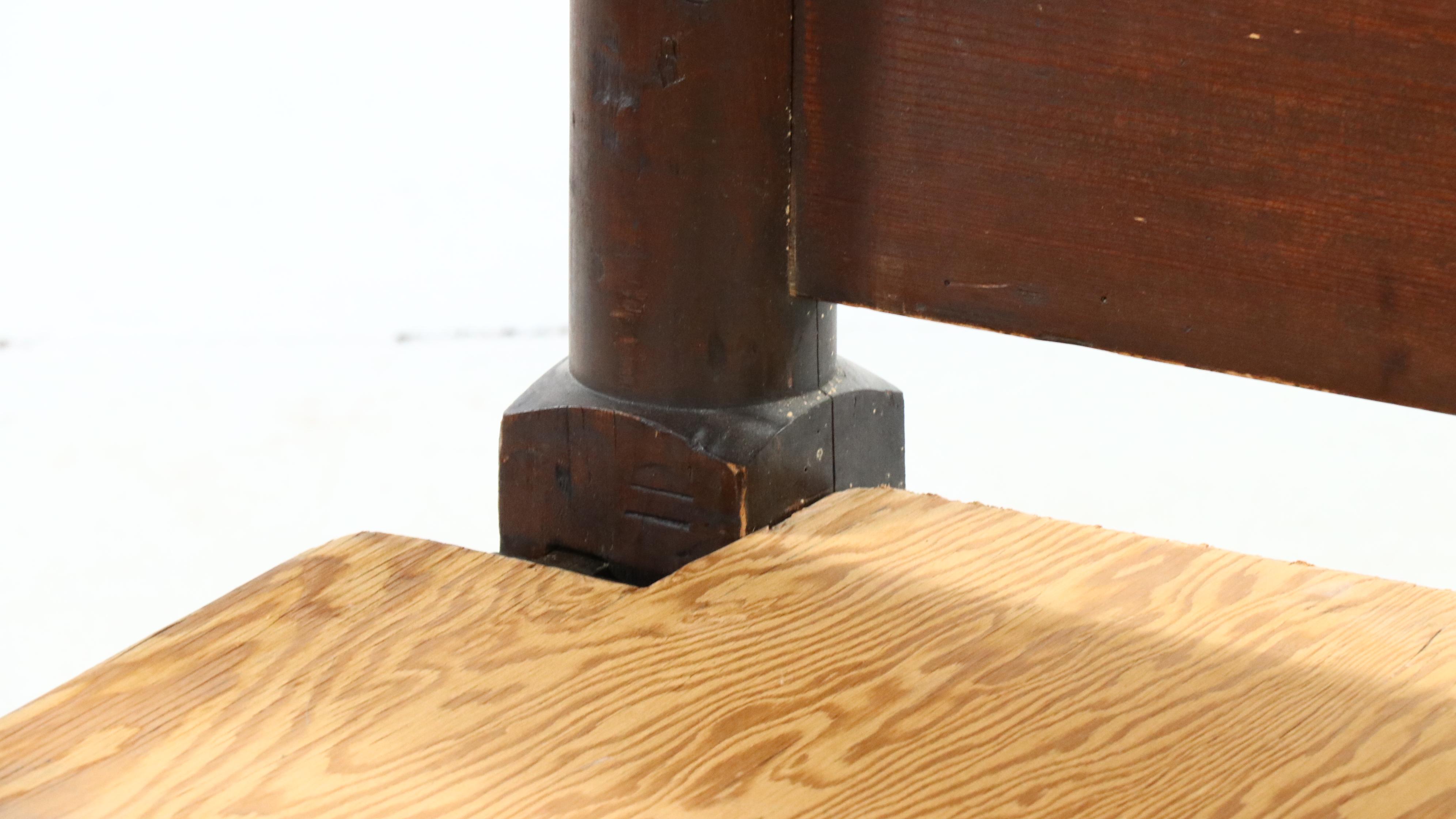 1850s American Federal Style Rope Bed Frame with Wooden Mattress Platform