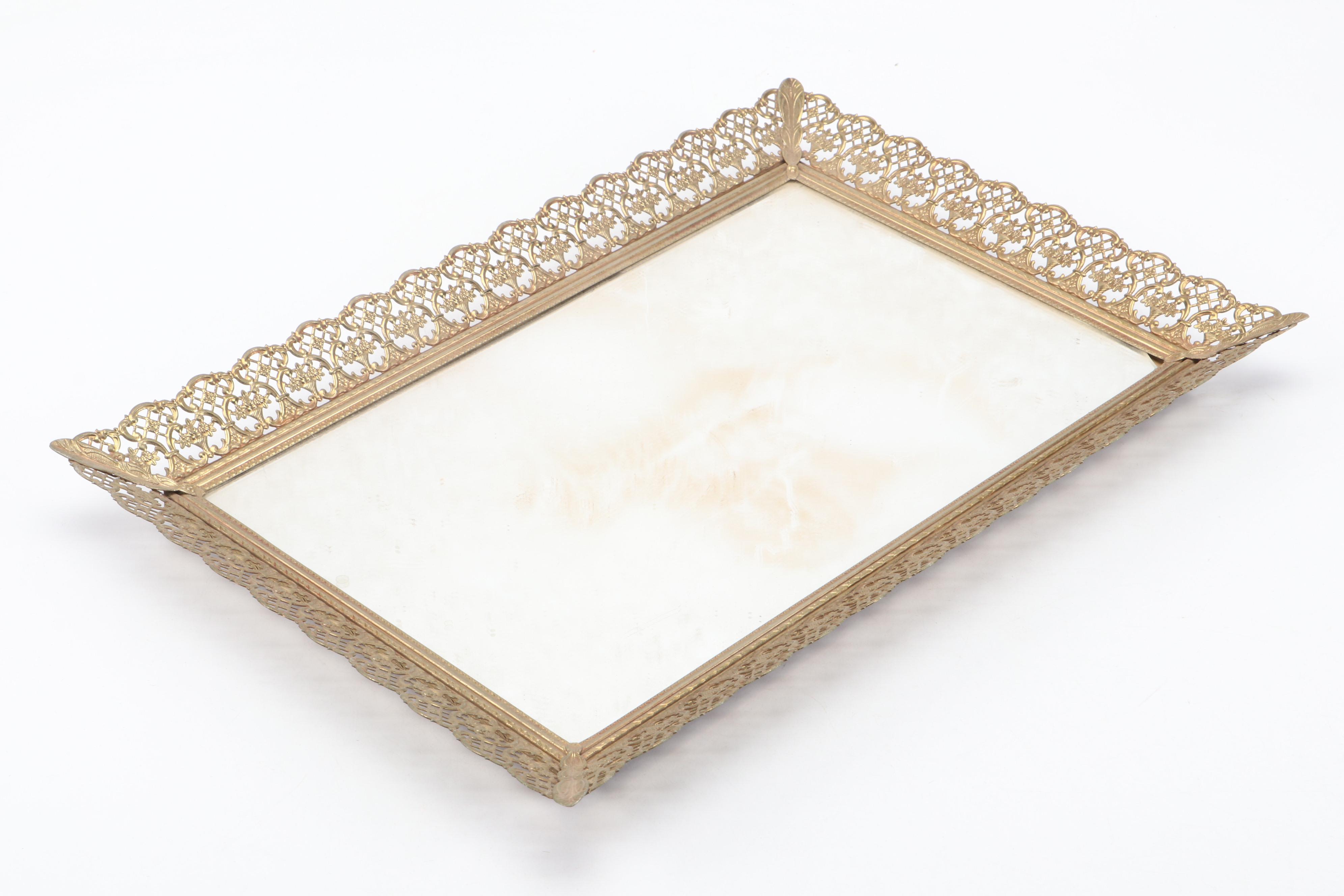 Reuge Lacquered Wood Music Box with Stainless Steel Two-Tiered Tray and More