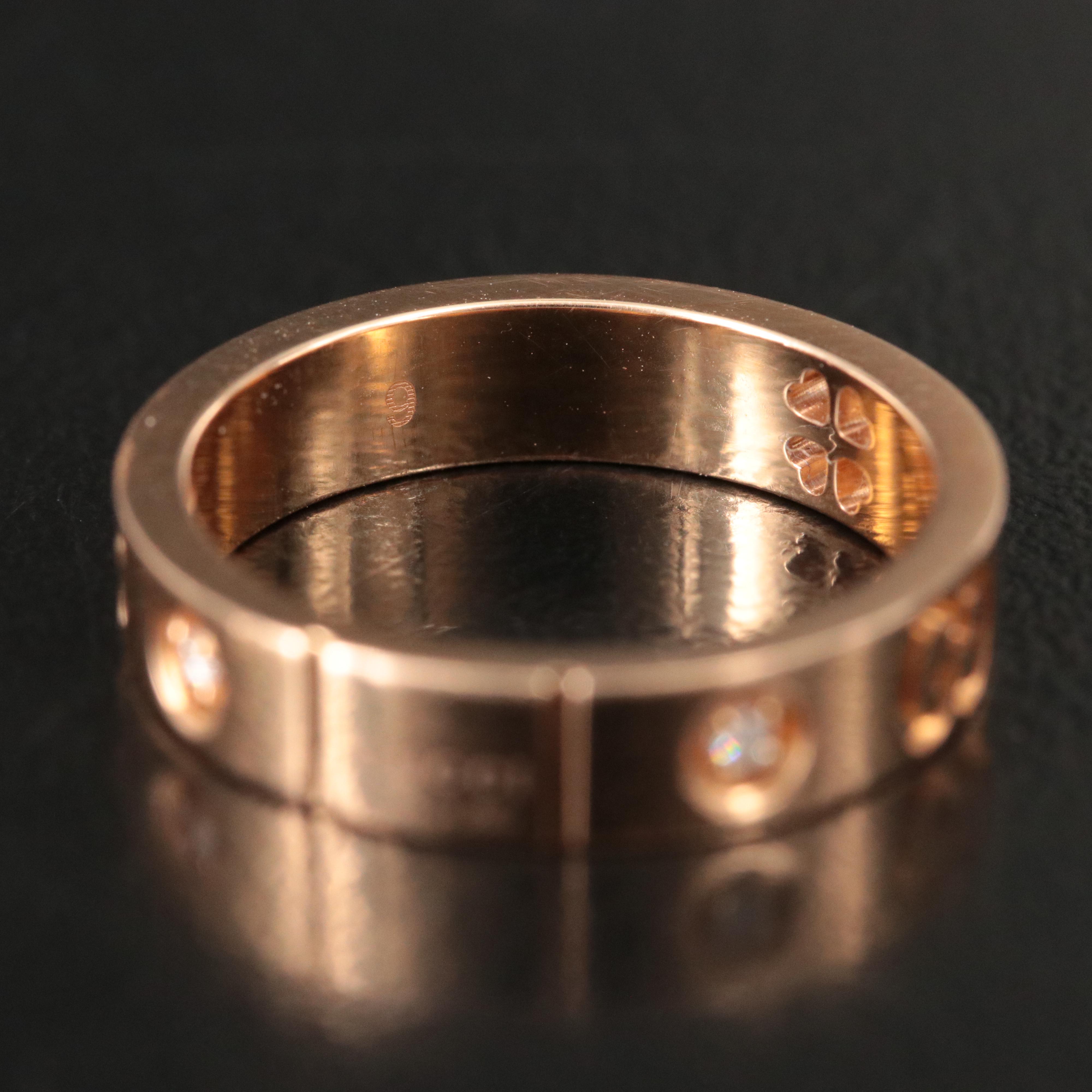 Gucci Icon 18K Rose Gold and Diamond Ring