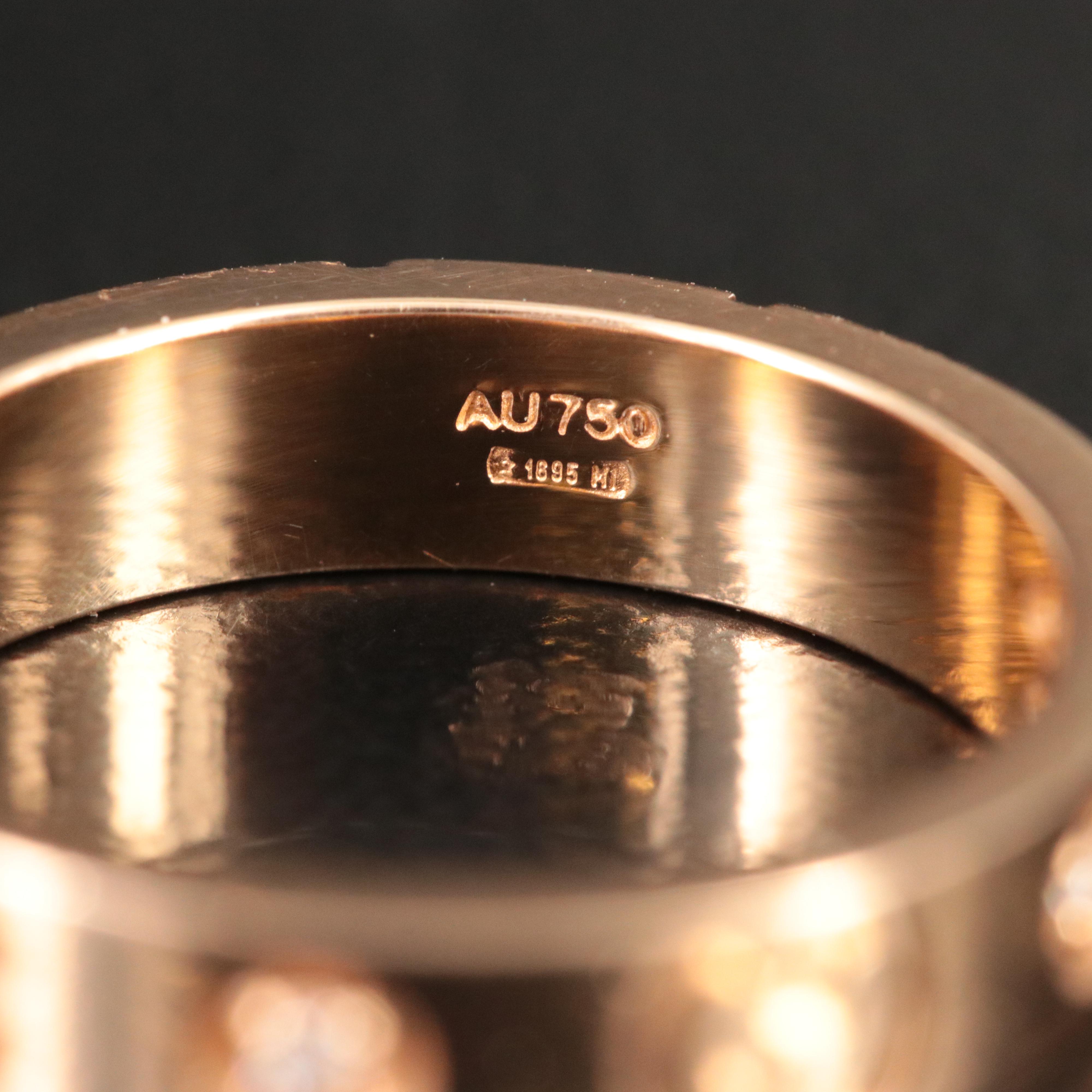 Gucci Icon 18K Rose Gold and Diamond Ring