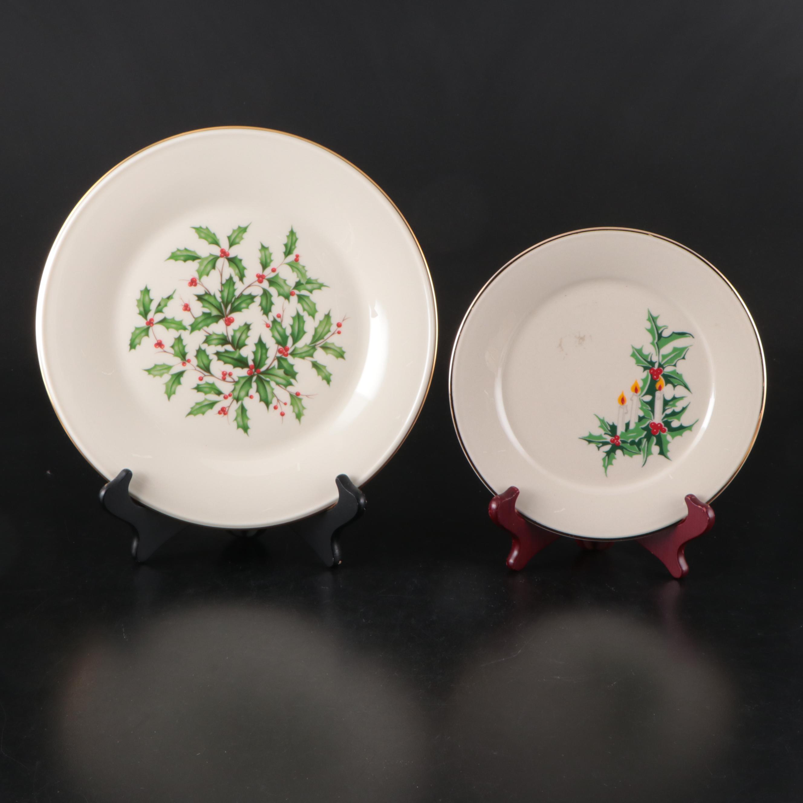 Lenox Bone China "Holiday" Platters, Bowls, and Other Table Accessories