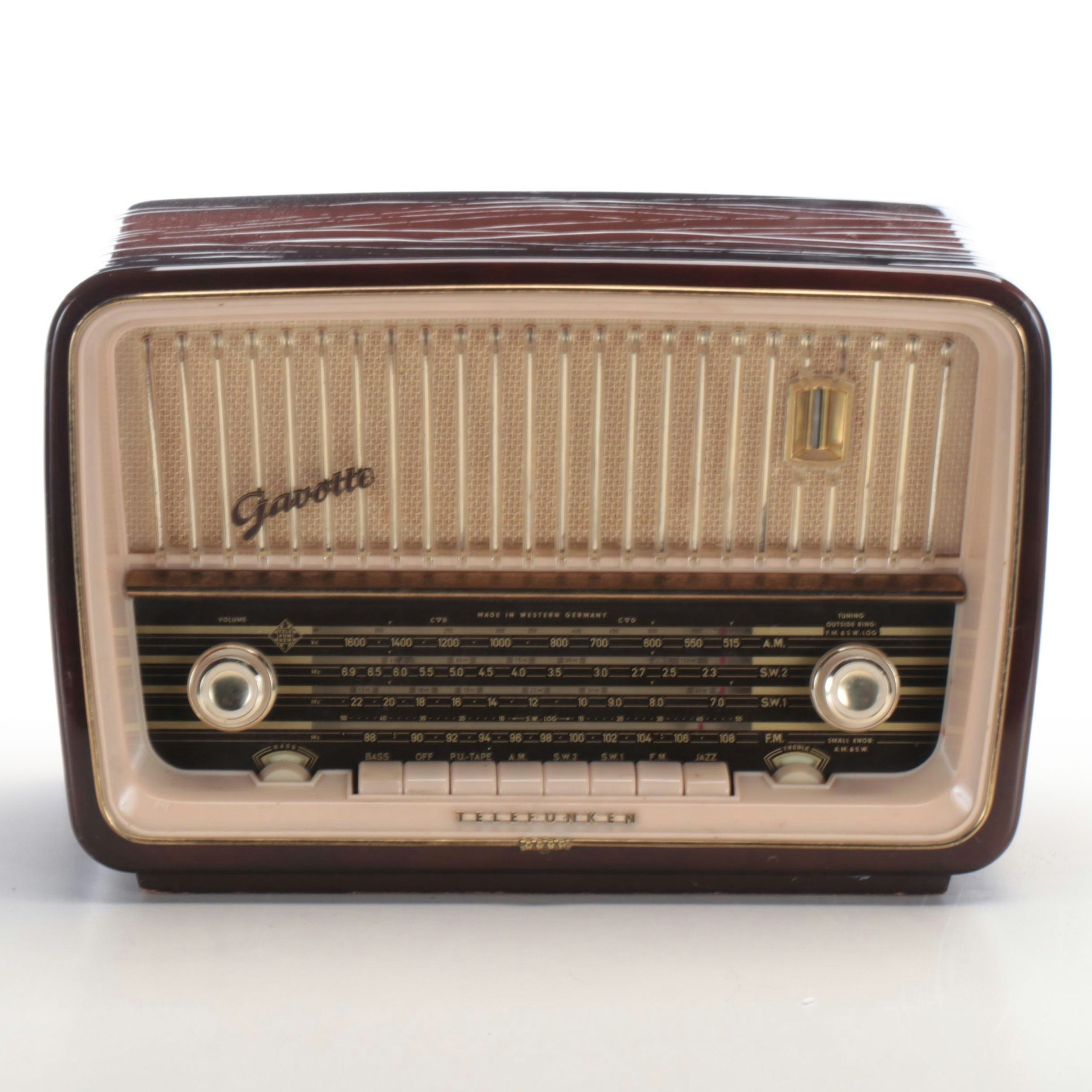 Telefunken "Gavotte" West German Export Tube Radio, 1960s