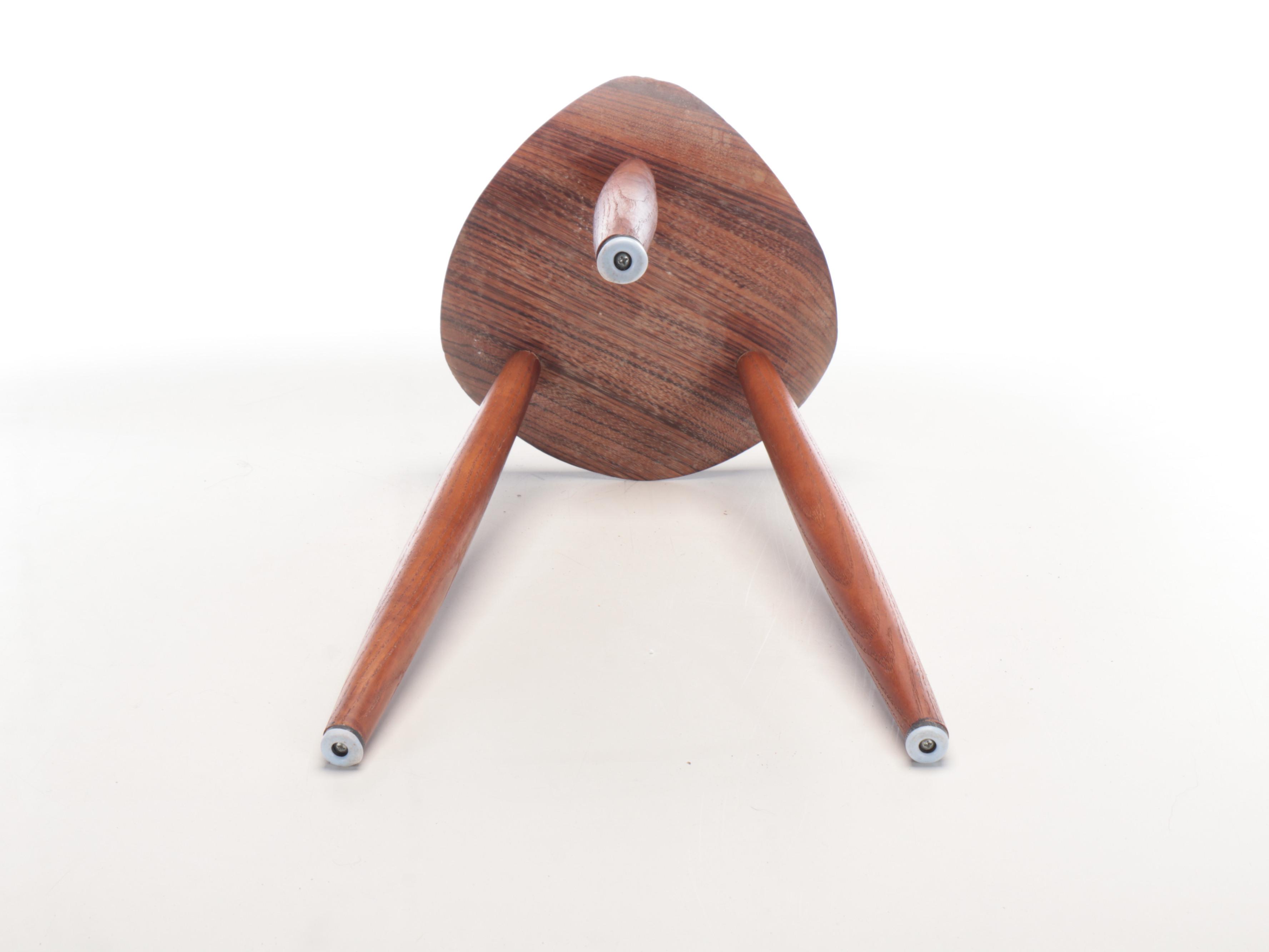 Danish Mid Century Modern Style Tripod Stool