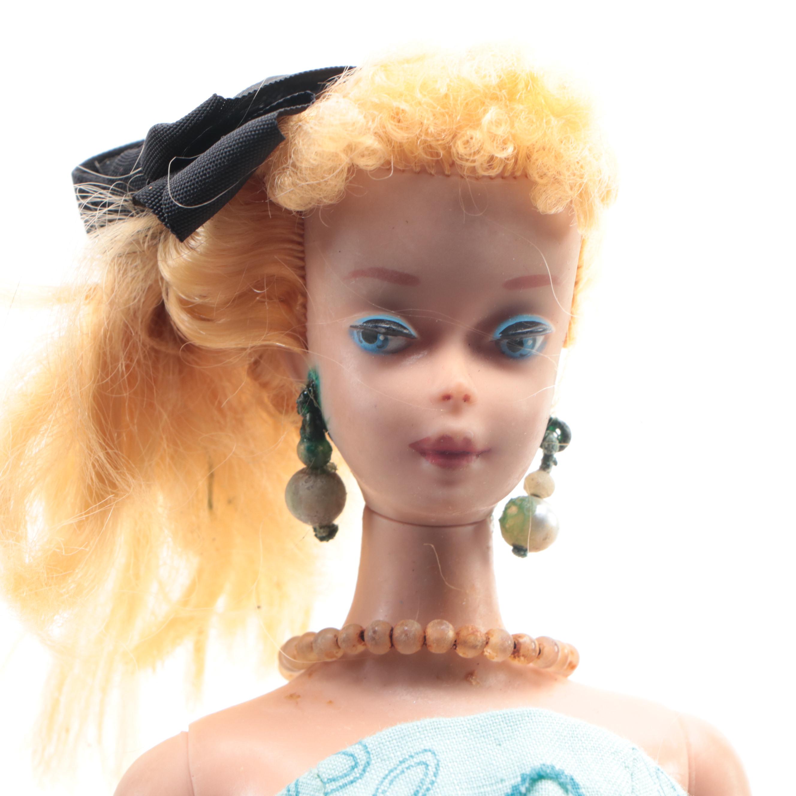 Mattel Barbie Doll with Clothes, Accessories and Case, Mid-20th Century