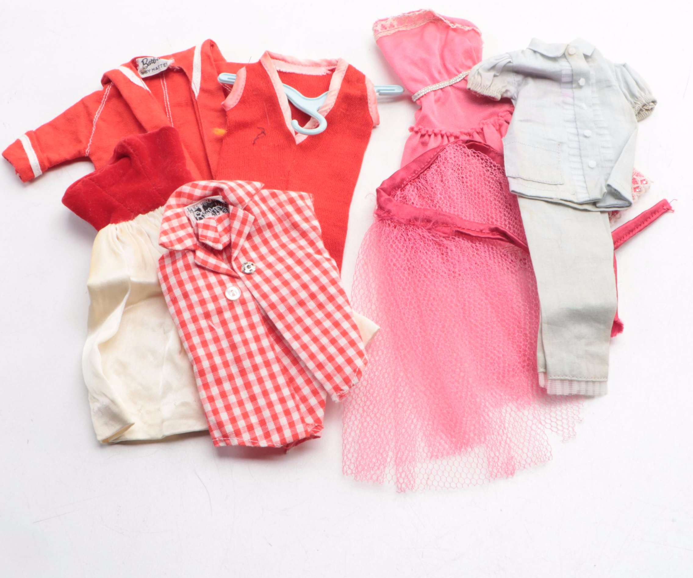 Mattel Barbie Doll with Clothes, Accessories and Case, Mid-20th Century