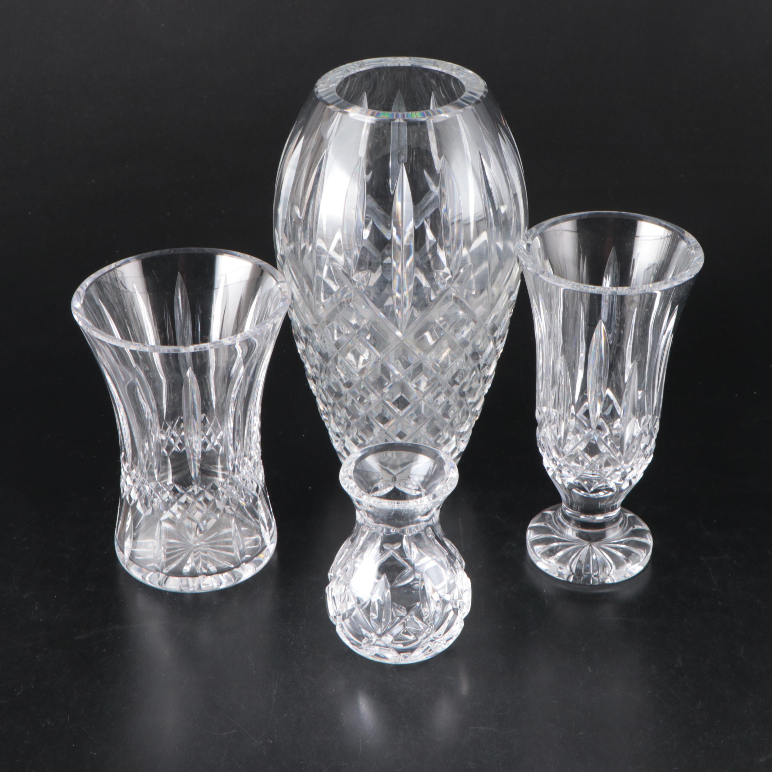Waterford "Araglin" Crystal Flower Vase and Other Waterford Vases