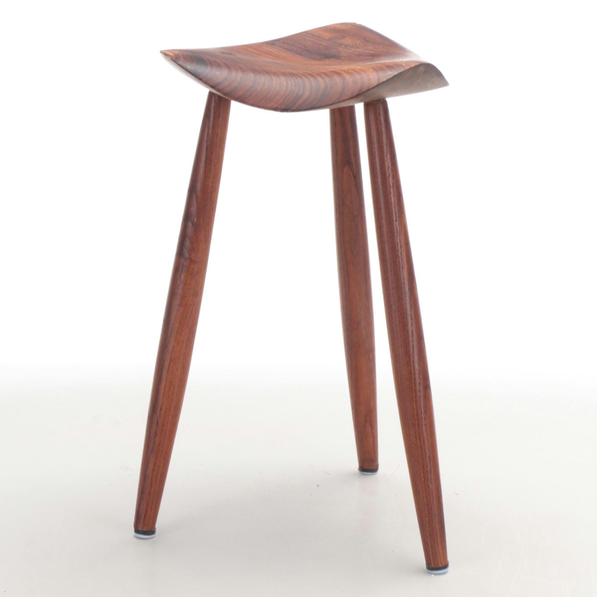 Danish Mid Century Modern Style Tripod Stool