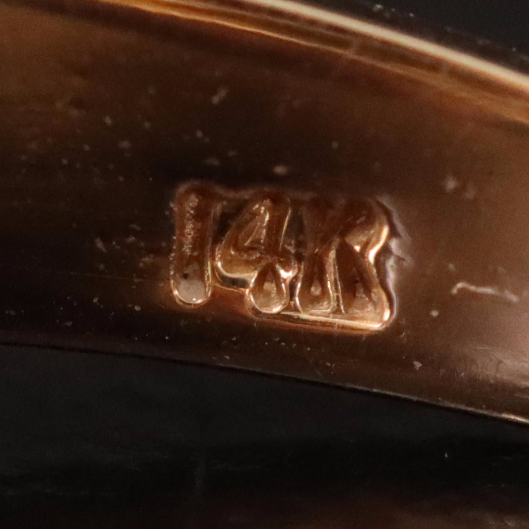 14K Color Change Fluorite and Diamond Ring