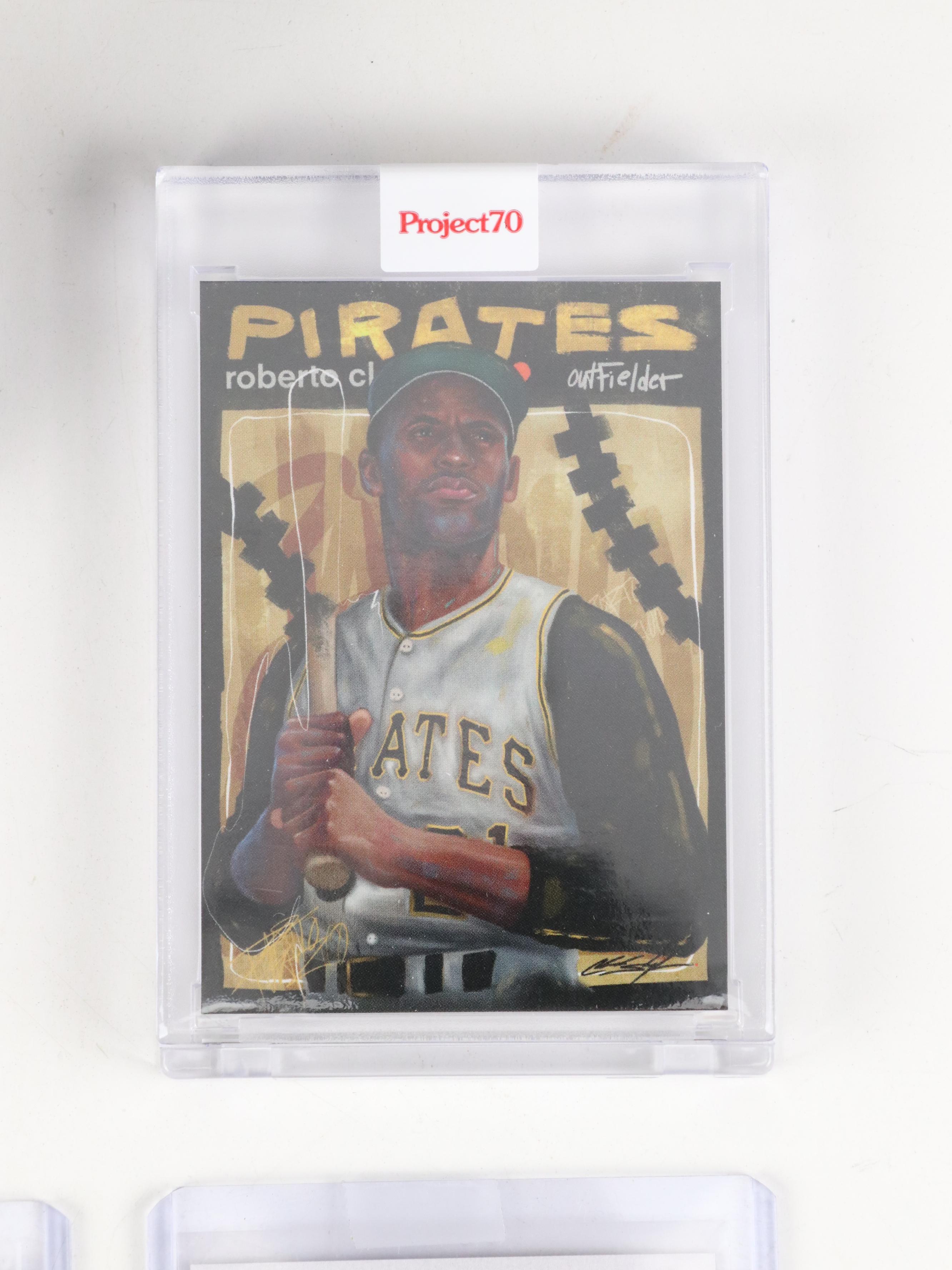 Roberto Clemente Baseball Cards and Bobblehead with Pittsburgh Pirates Hat