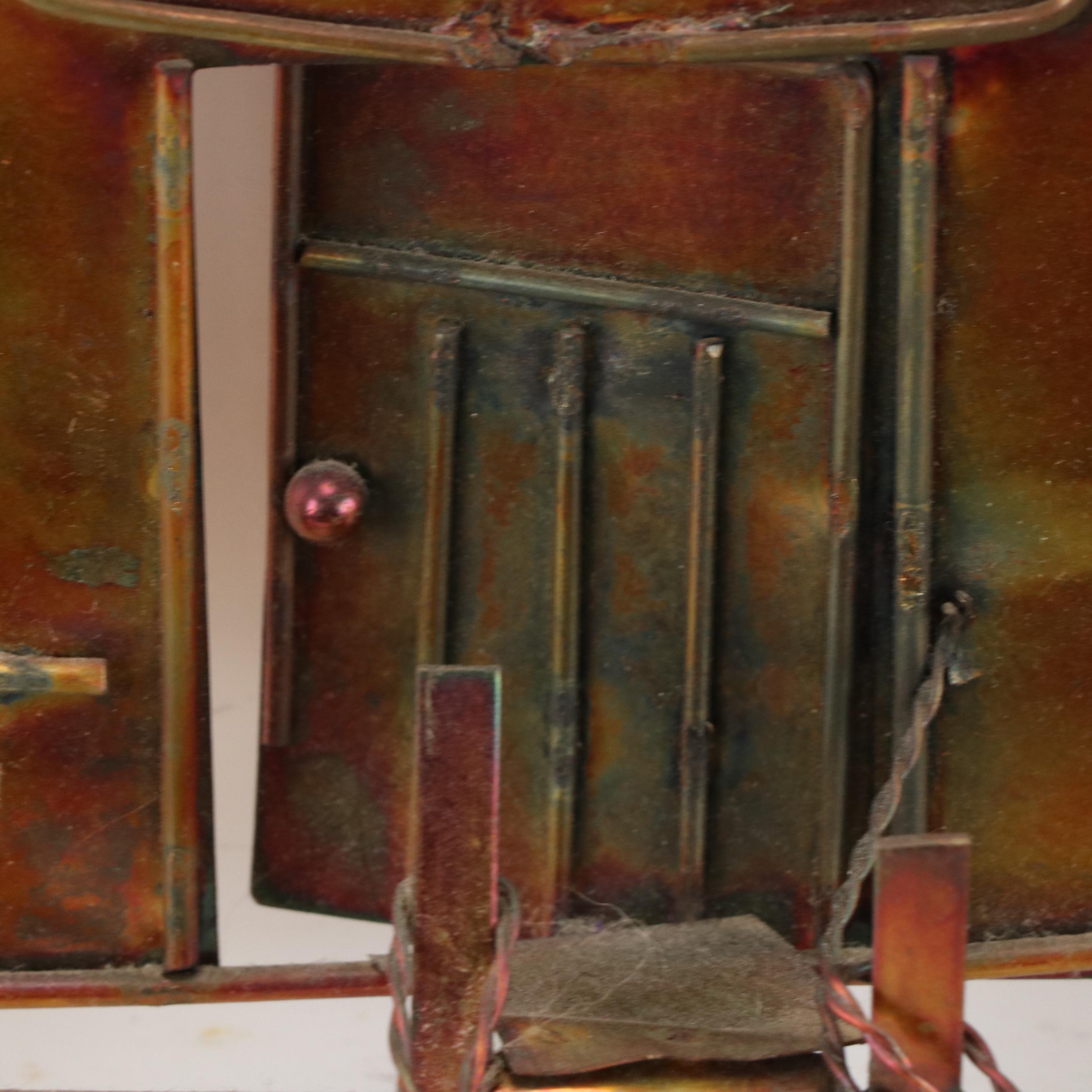 Copper Relief Wall Sculpture of Neighborhood Houses