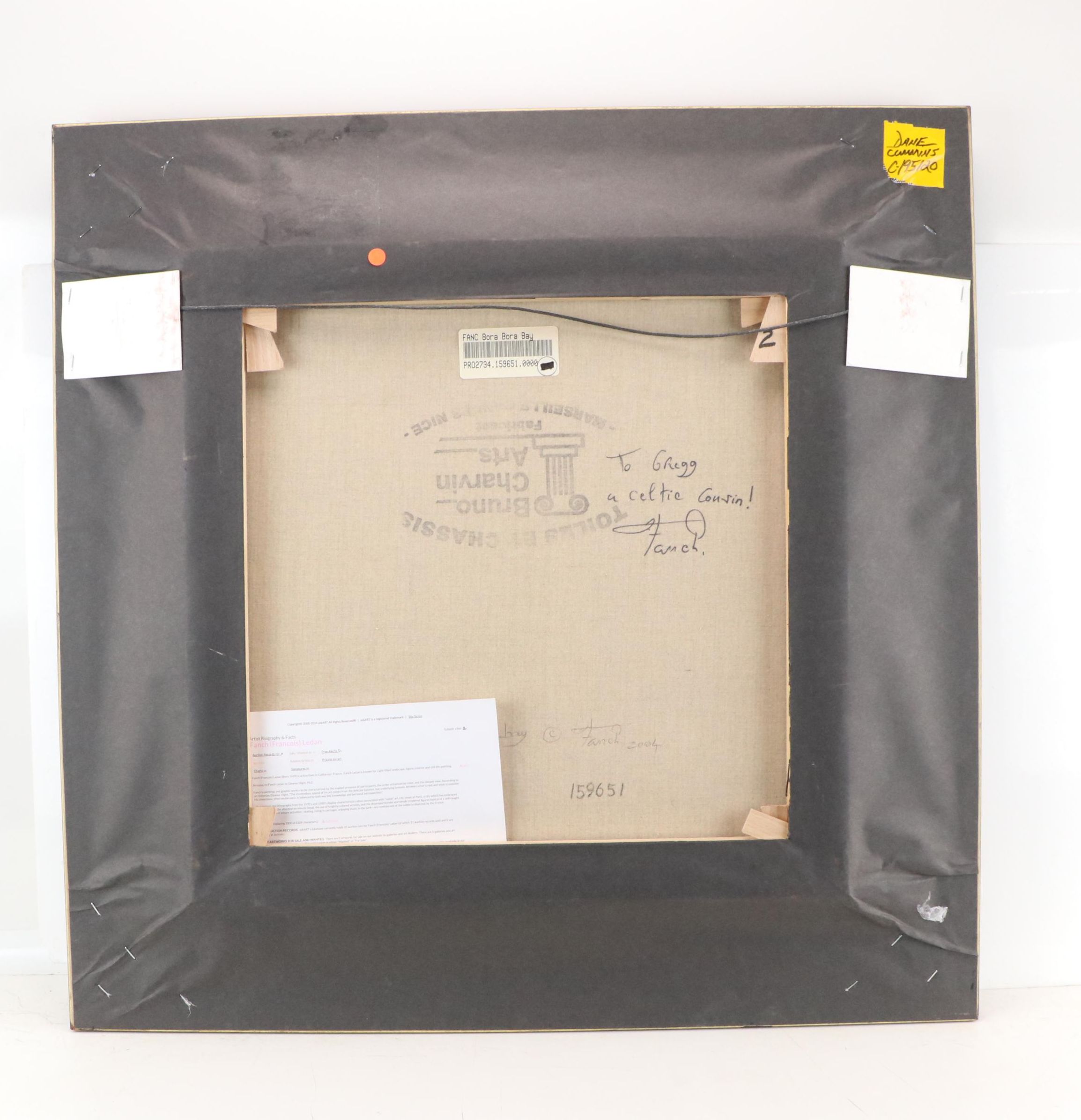 Fanch (Francois) Ledan Surrealist Interior Acrylic Painting "Bora-Bora Bay"