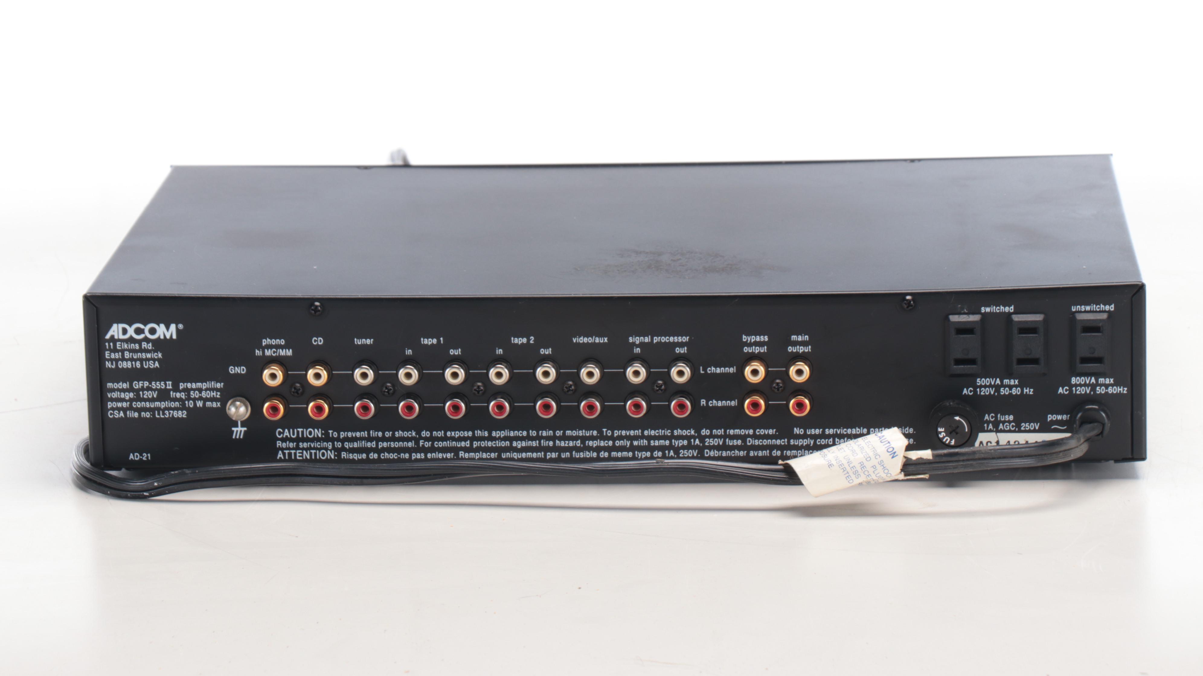 Adcom GFP-555II Stereo Preamplifier, Late 20th Century