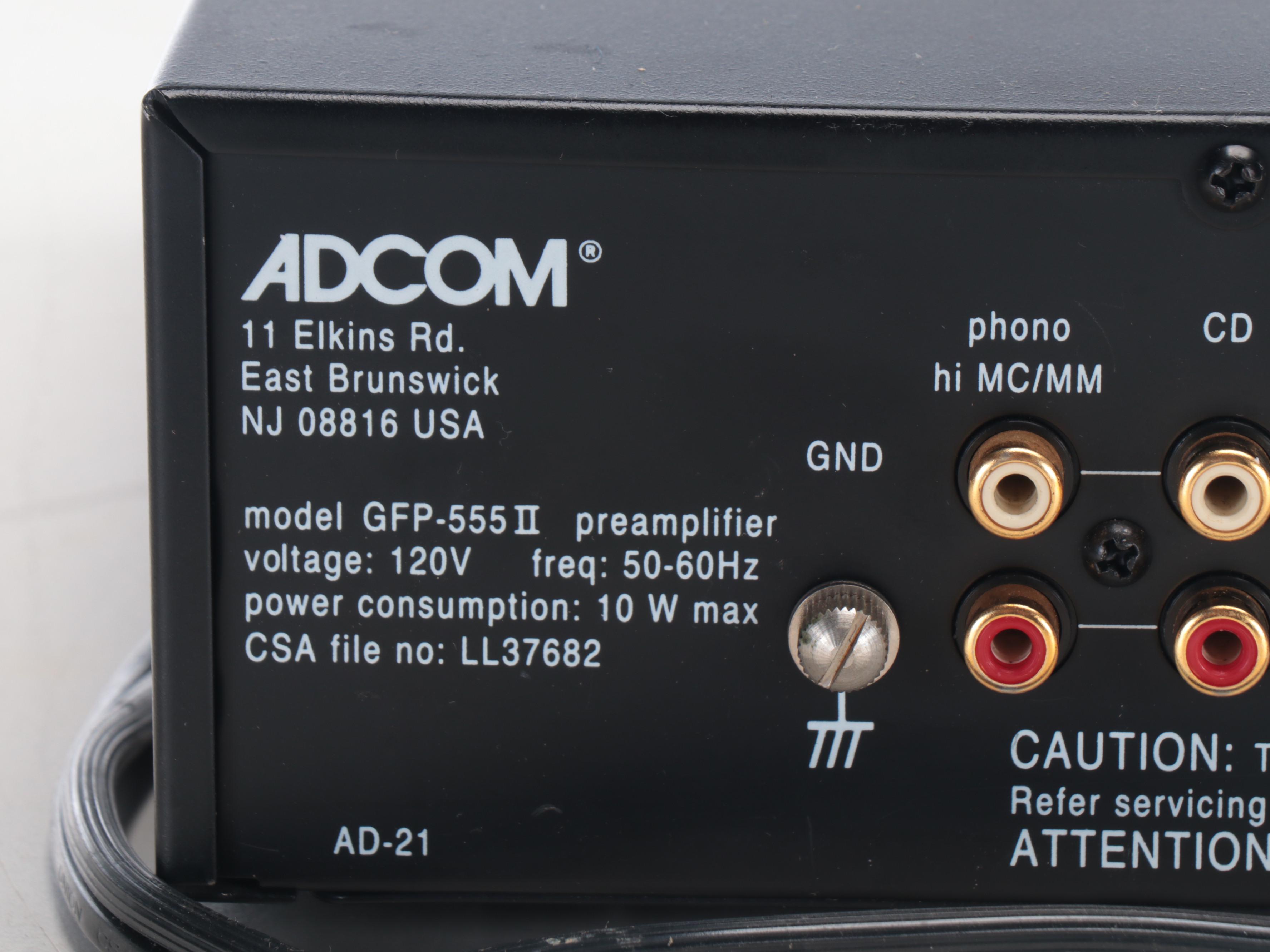 Adcom GFP-555II Stereo Preamplifier, Late 20th Century
