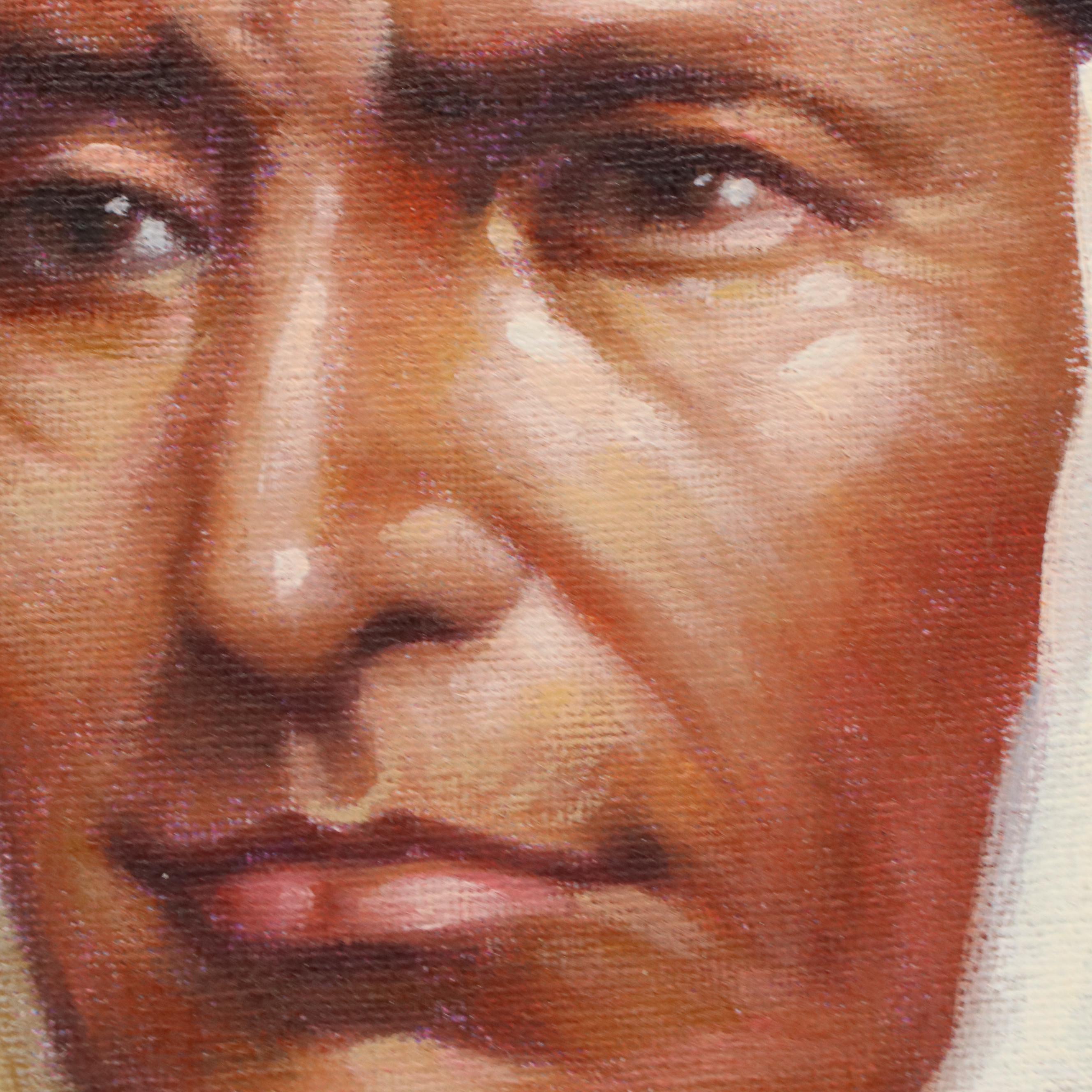 Oil Painting Portrait of Native American Man