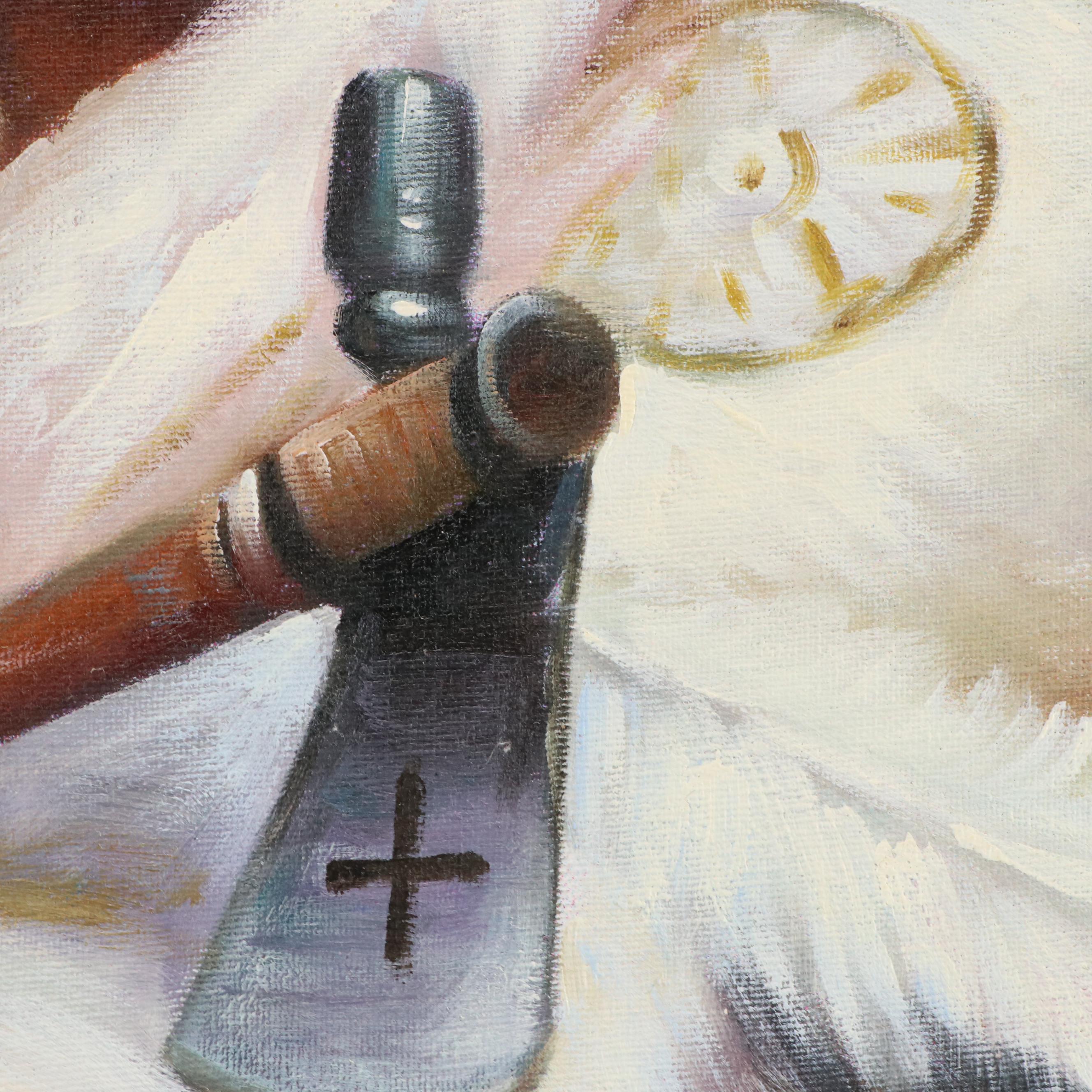 Oil Painting Portrait of Native American Man