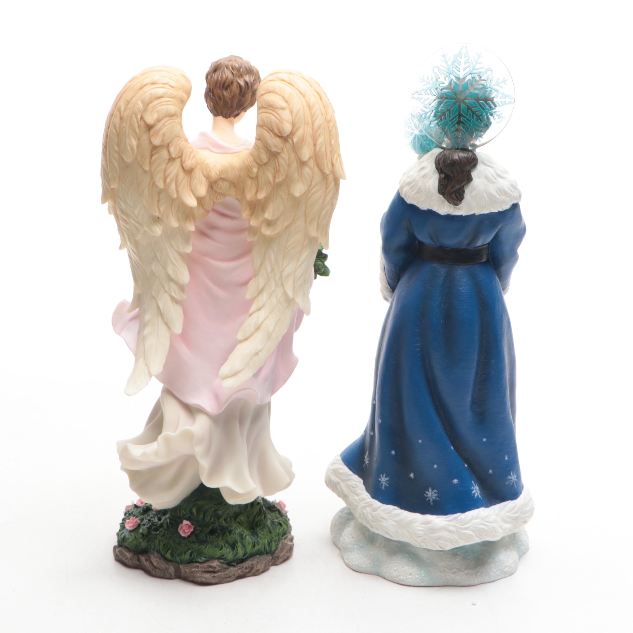 Pipka Santas Nativity Tree, Lady of Snow, Faith and Our Lady Loreto Figurines