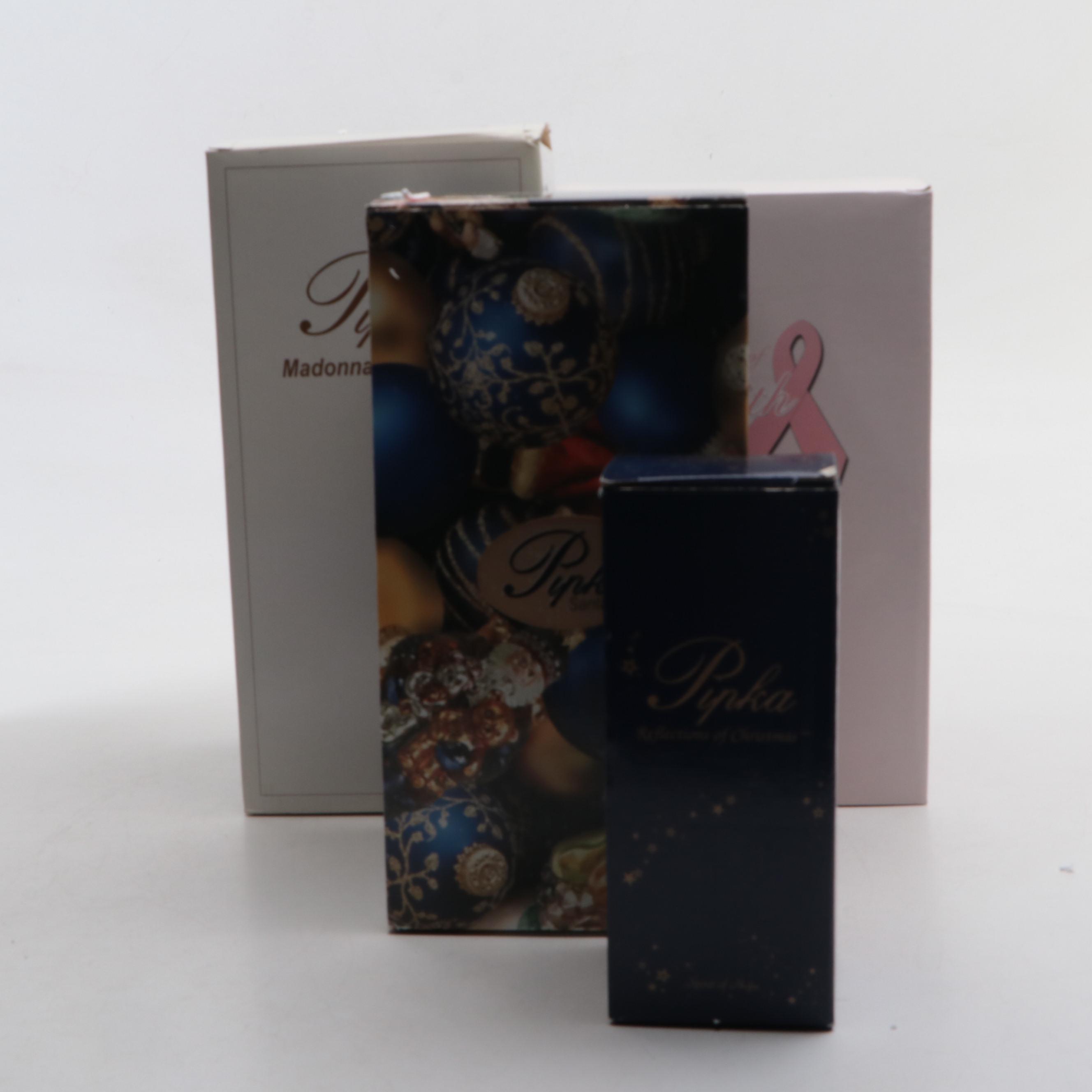 Pipka Santas Nativity Tree, Lady of Snow, Faith and Our Lady Loreto Figurines