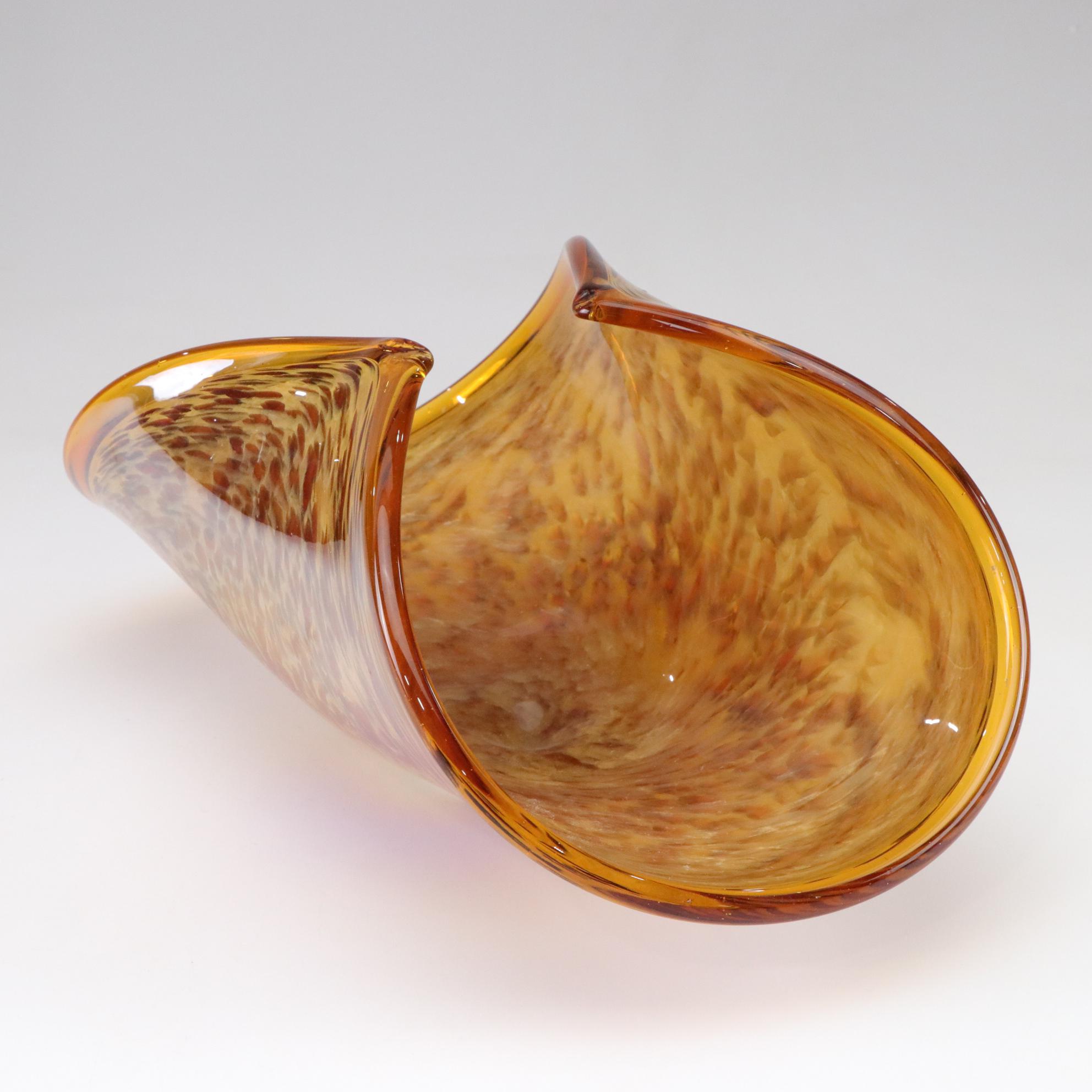 White Cristal Murano Art Glass Bowl, 21st Century