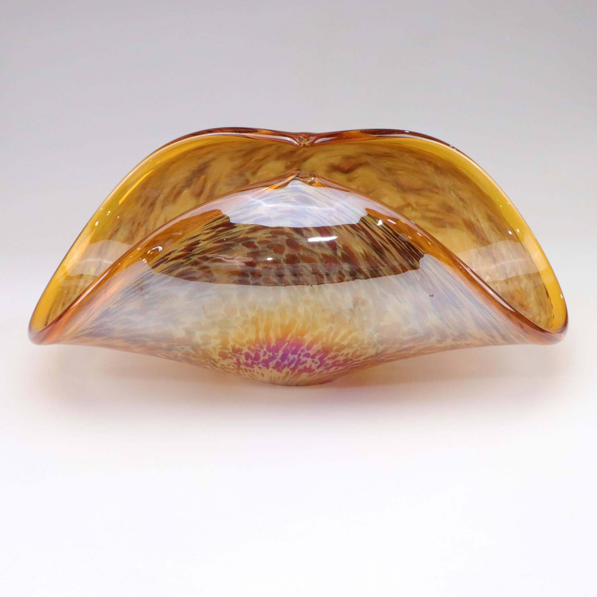 White Cristal Murano Art Glass Bowl, 21st Century