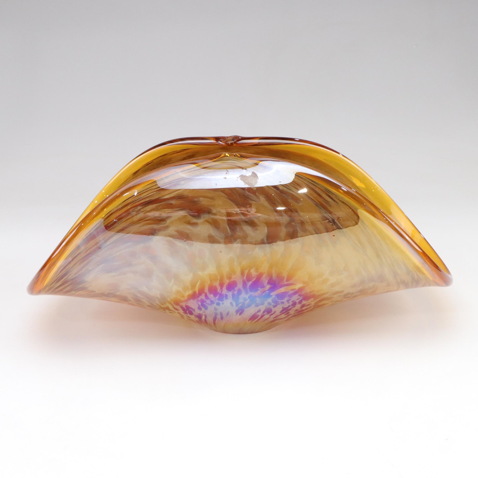 White Cristal Murano Art Glass Bowl, 21st Century