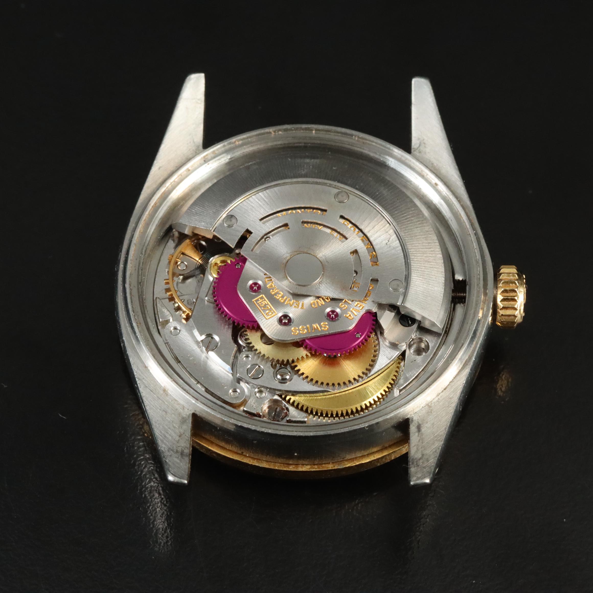 1975 Rolex Datejust 1601 Custom Rhinestone Dial & Diamond Bezel Automatic Watch