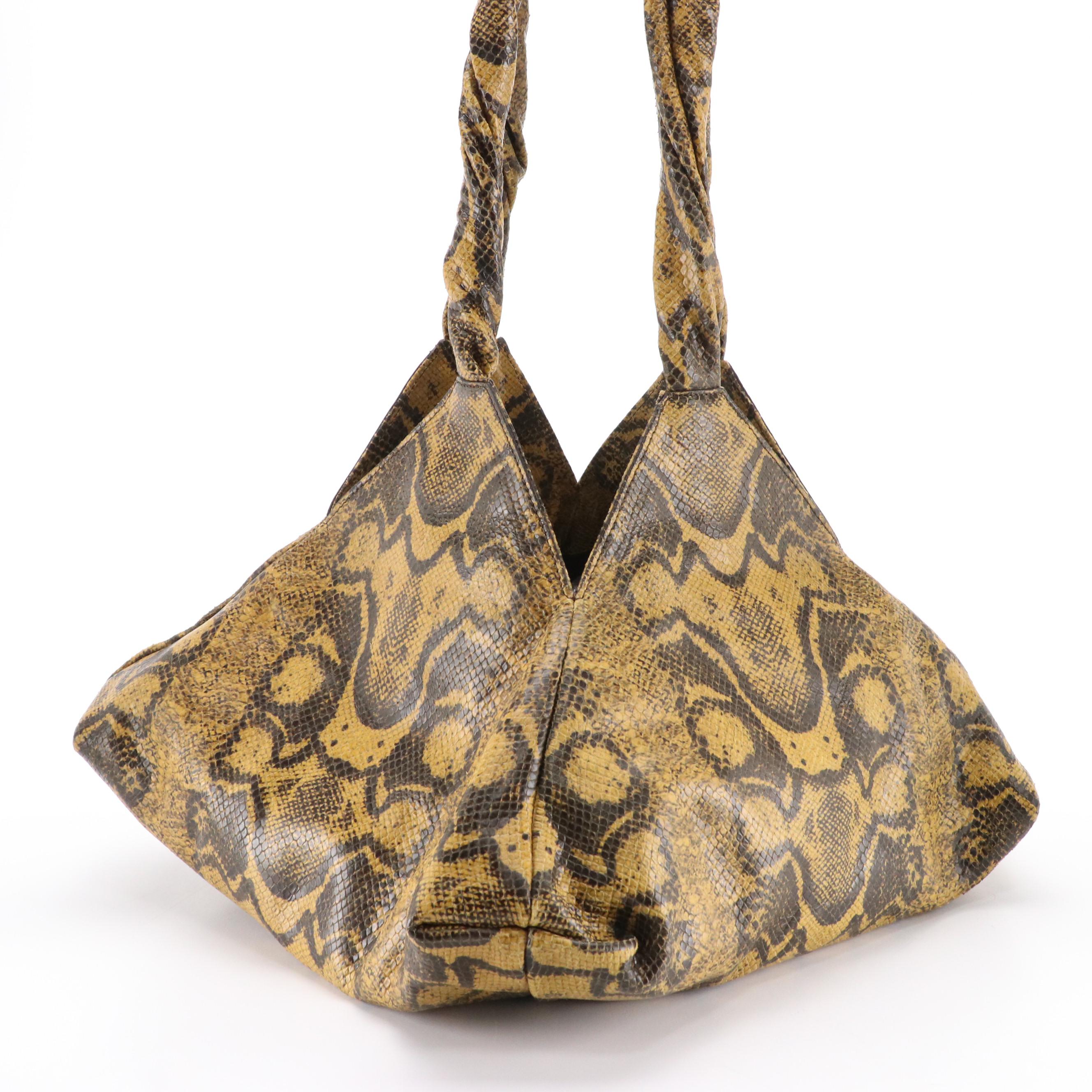 Givenchy Python Print Leather Pyramid Bag