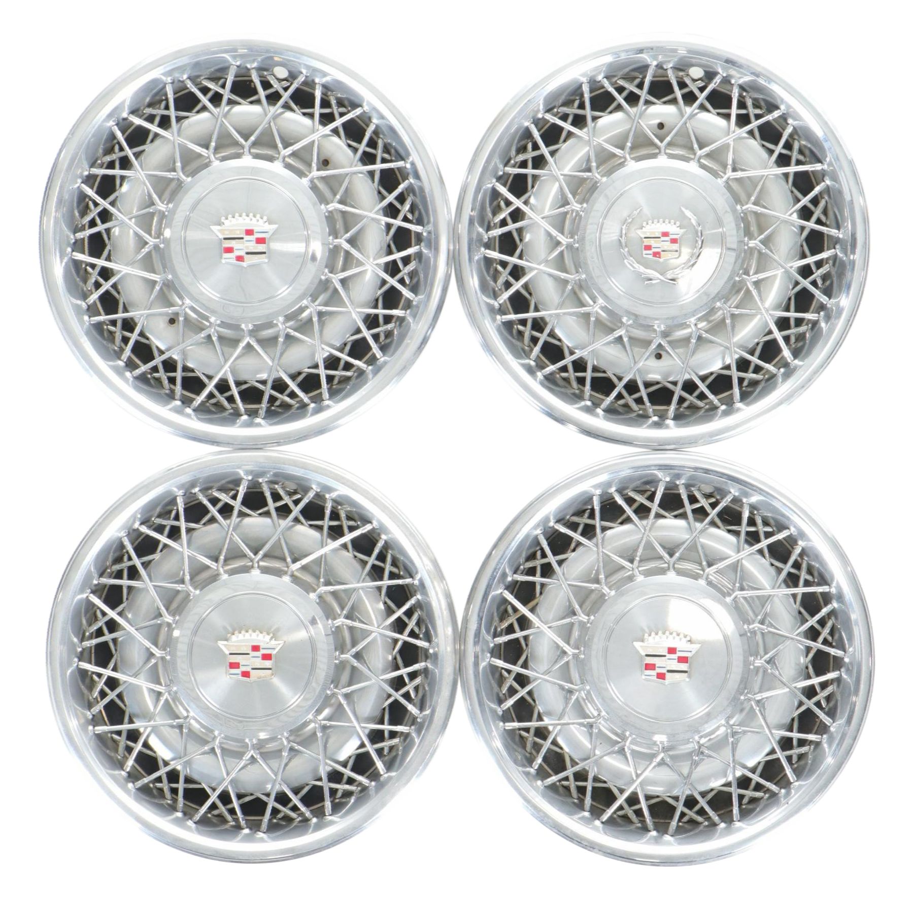 Cadillac Spoke Wire Hubcap Set
