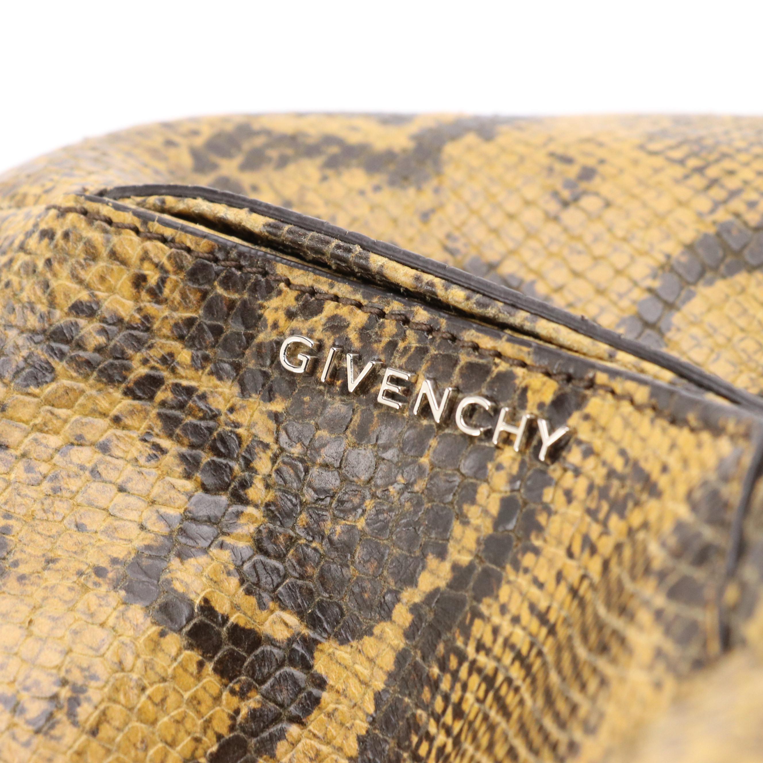 Givenchy Python Print Leather Pyramid Bag