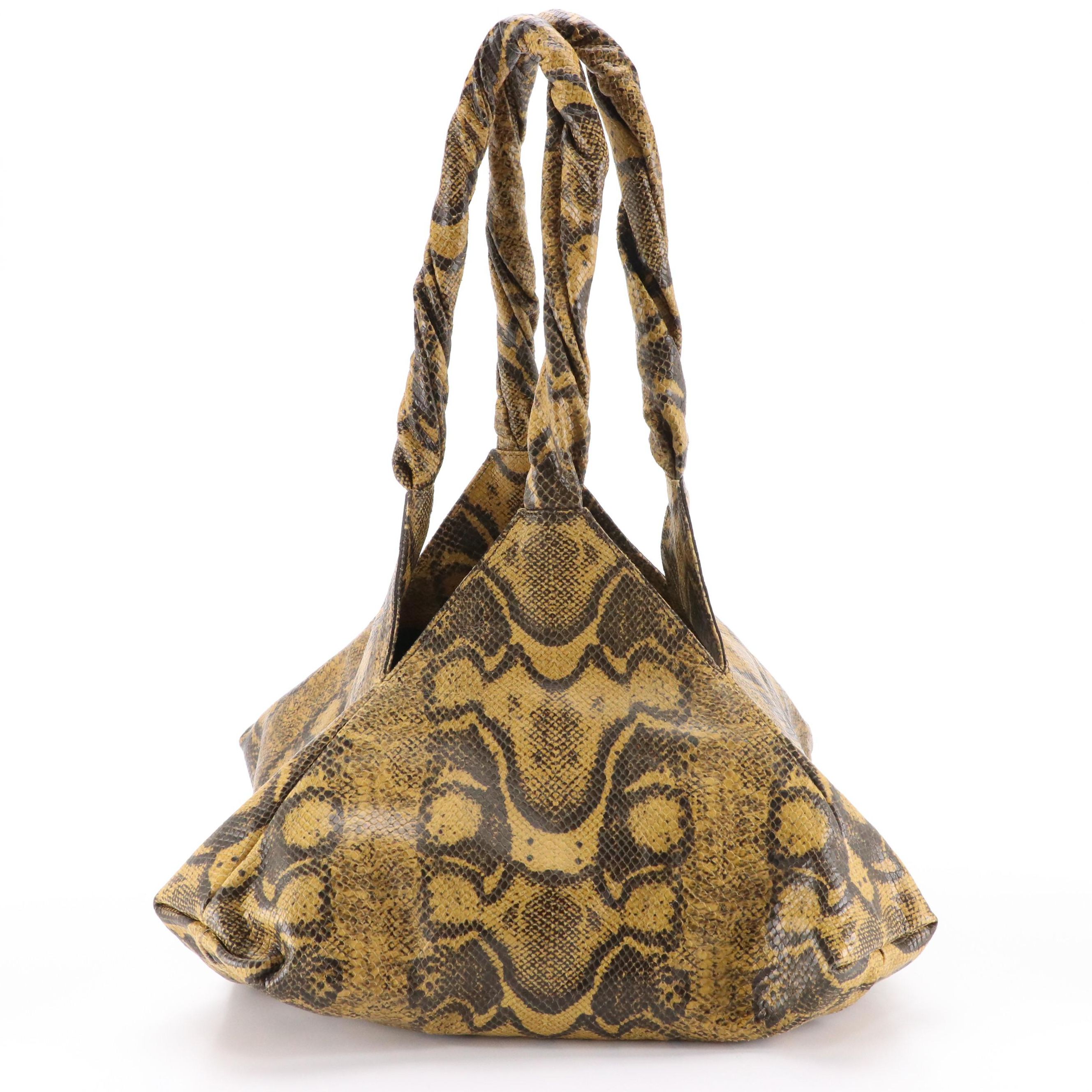 Givenchy Python Print Leather Pyramid Bag