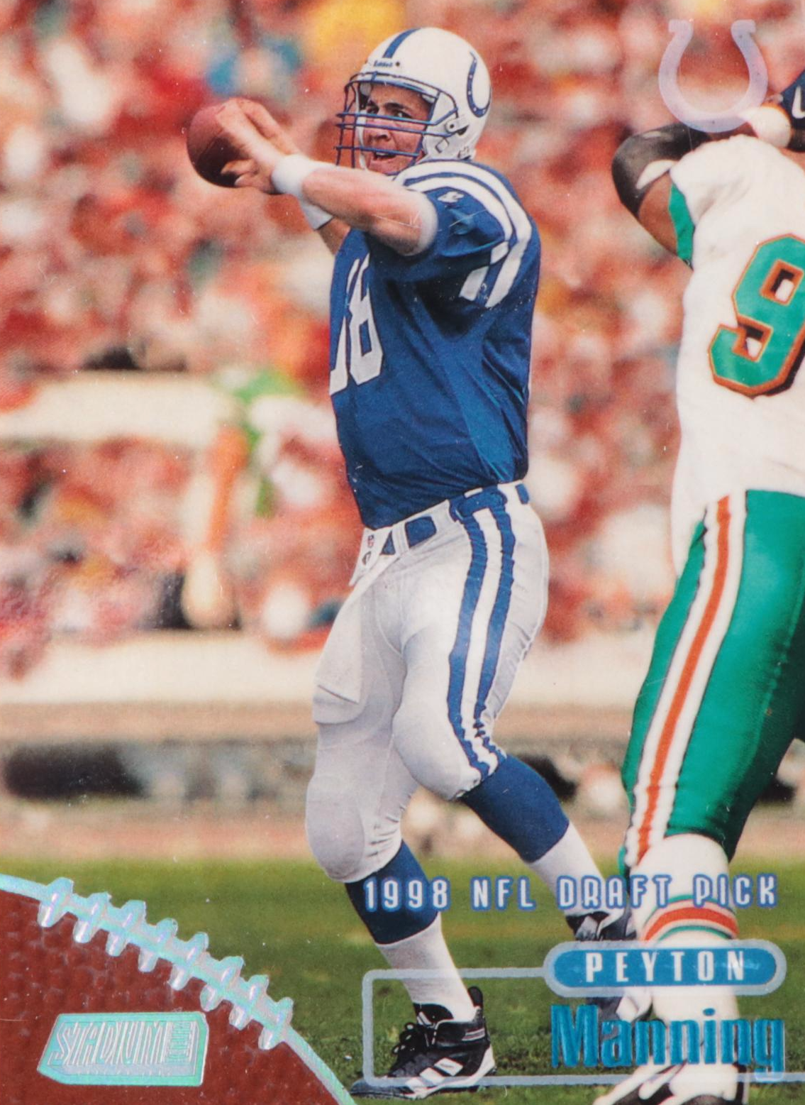 1998 Topps Stadium Club Peyton Manning Rookie Football Card