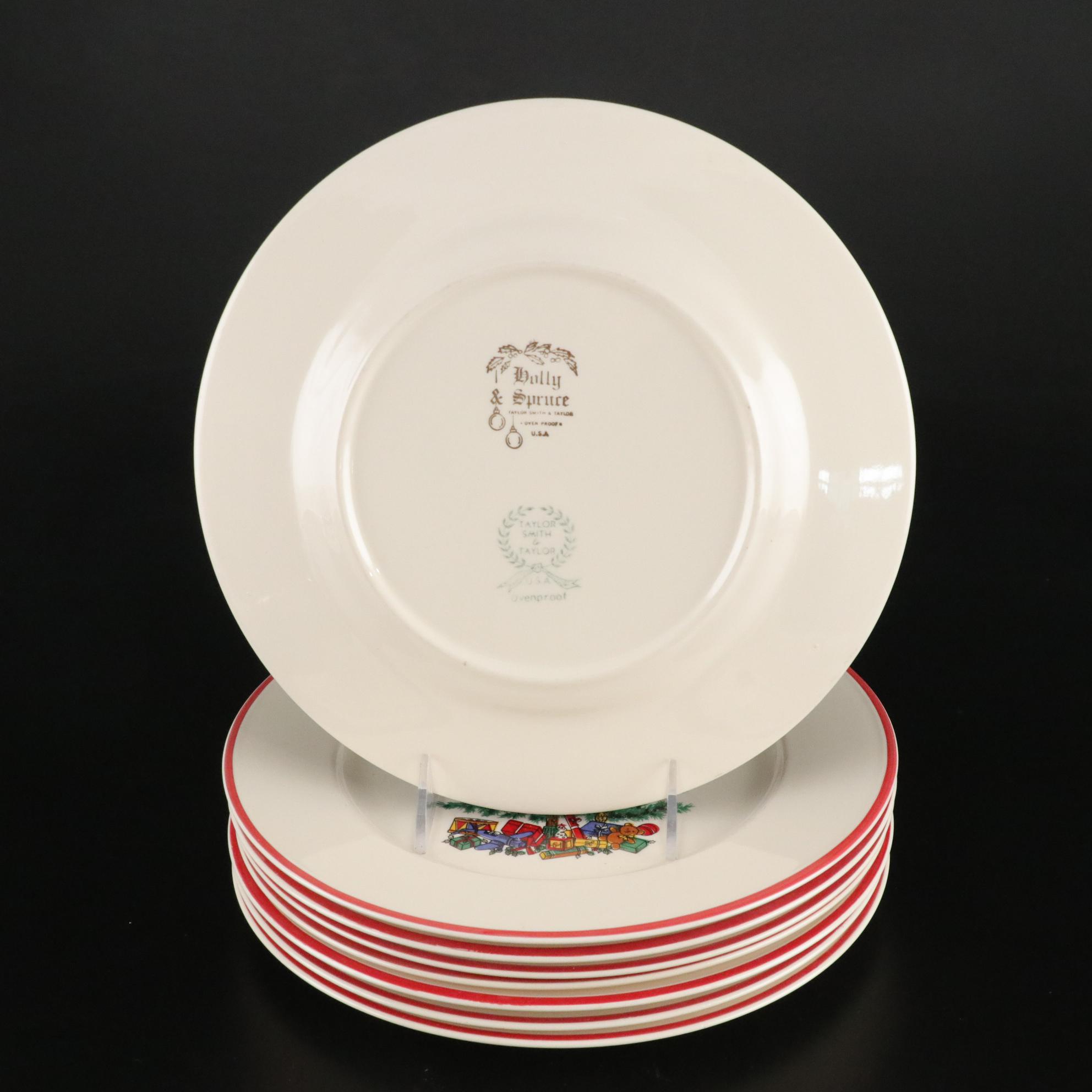 Taylor,Smith & Taylor "Holly Spruce" Christmas Dinnerware