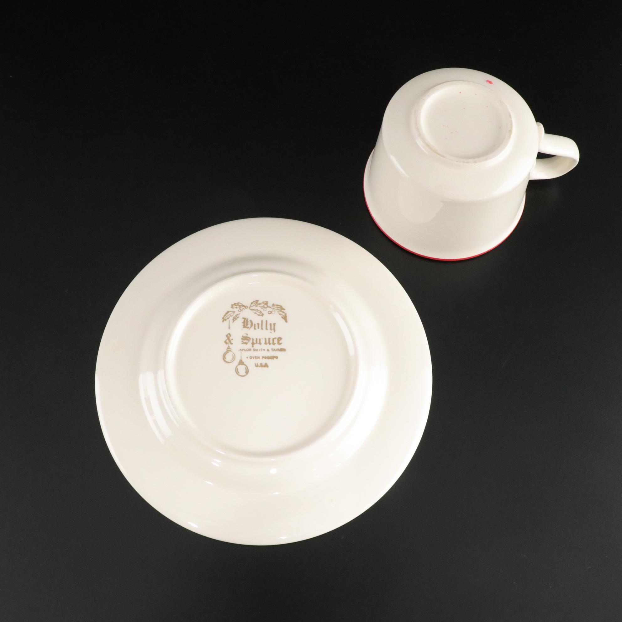 Taylor,Smith & Taylor "Holly Spruce" Christmas Dinnerware