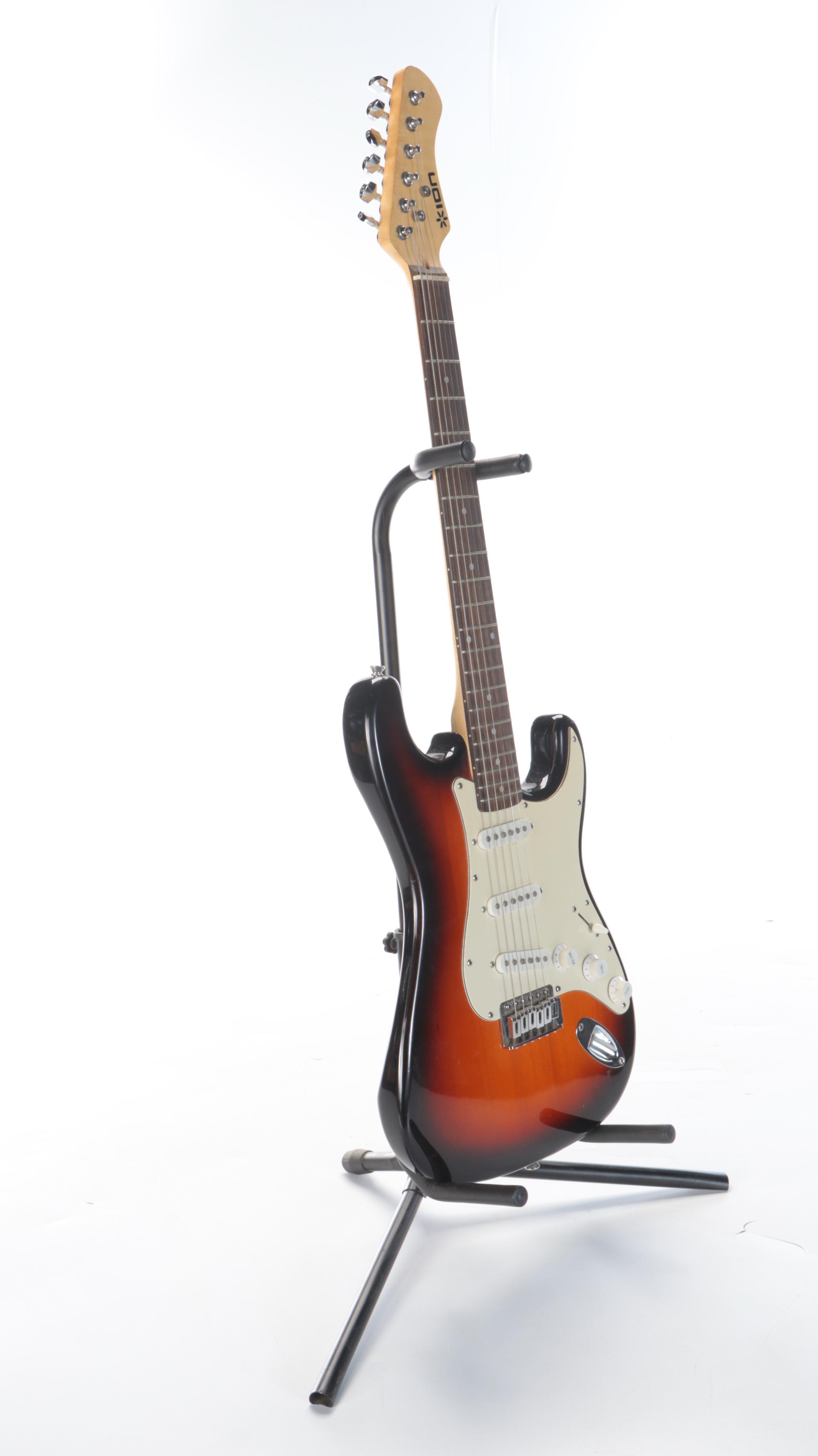 Ion Sunburst Finish Six-String Solid Body Electric Guitar with Nylon Gig Bag