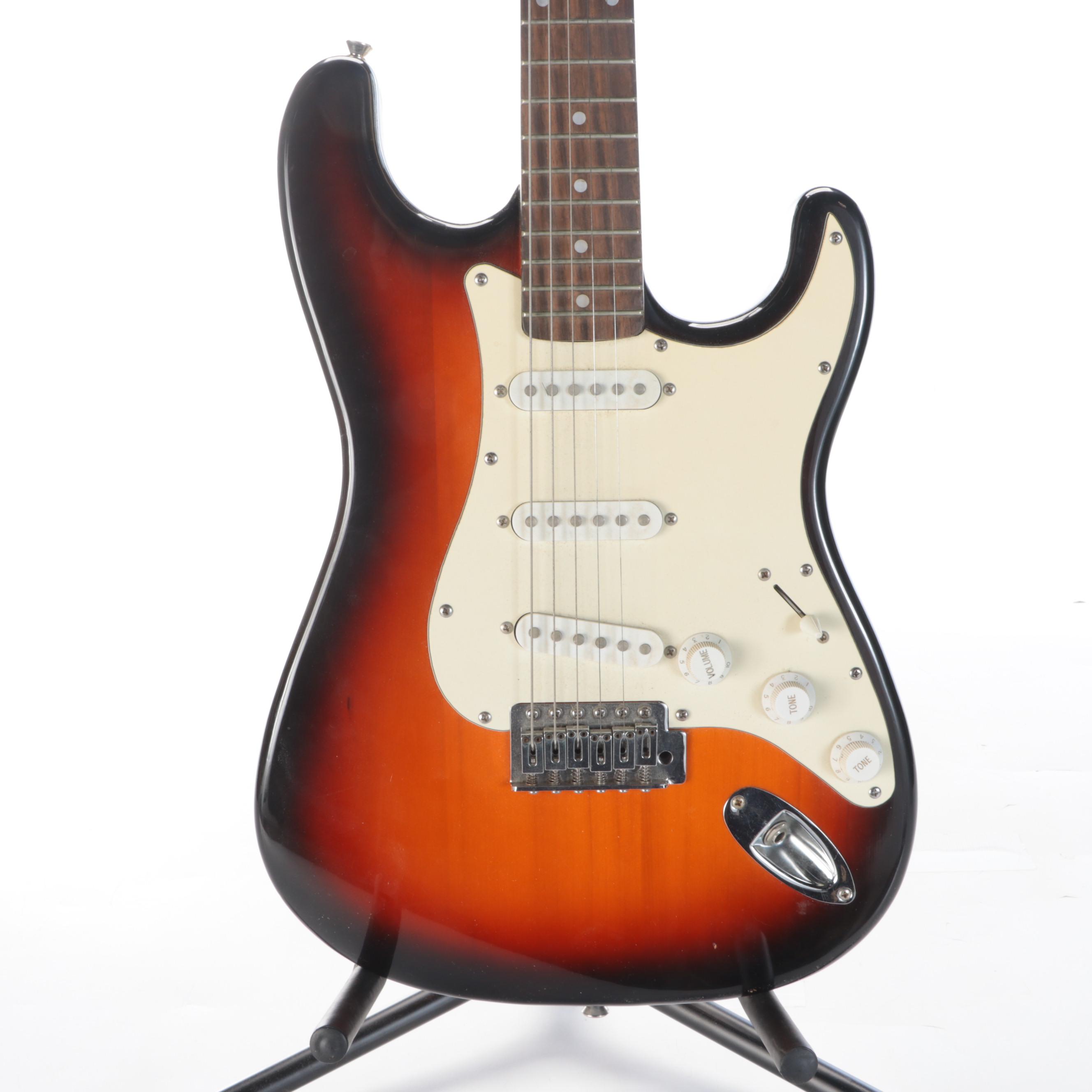 Ion Sunburst Finish Six-String Solid Body Electric Guitar with Nylon Gig Bag