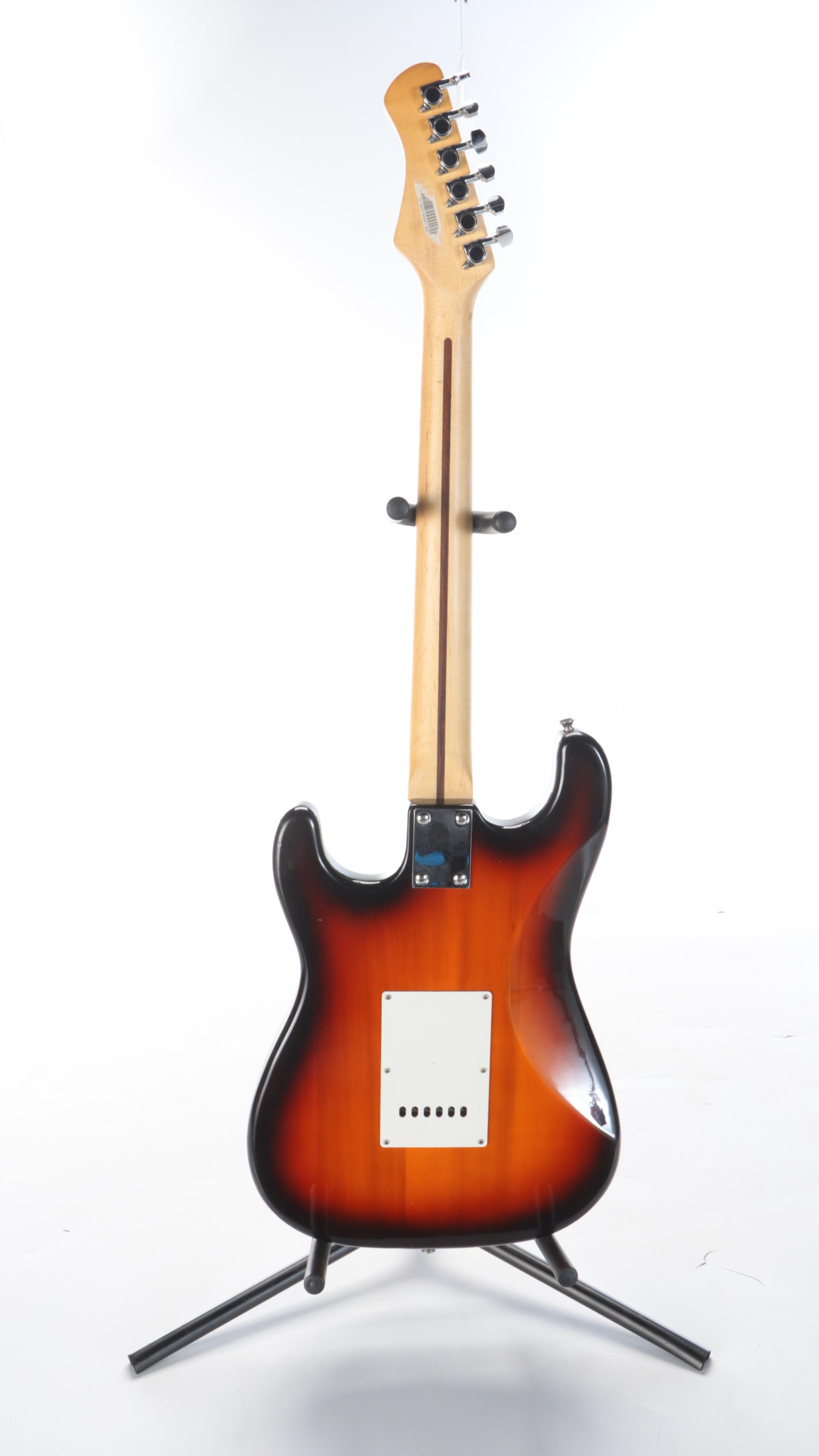 Ion Sunburst Finish Six-String Solid Body Electric Guitar with Nylon Gig Bag