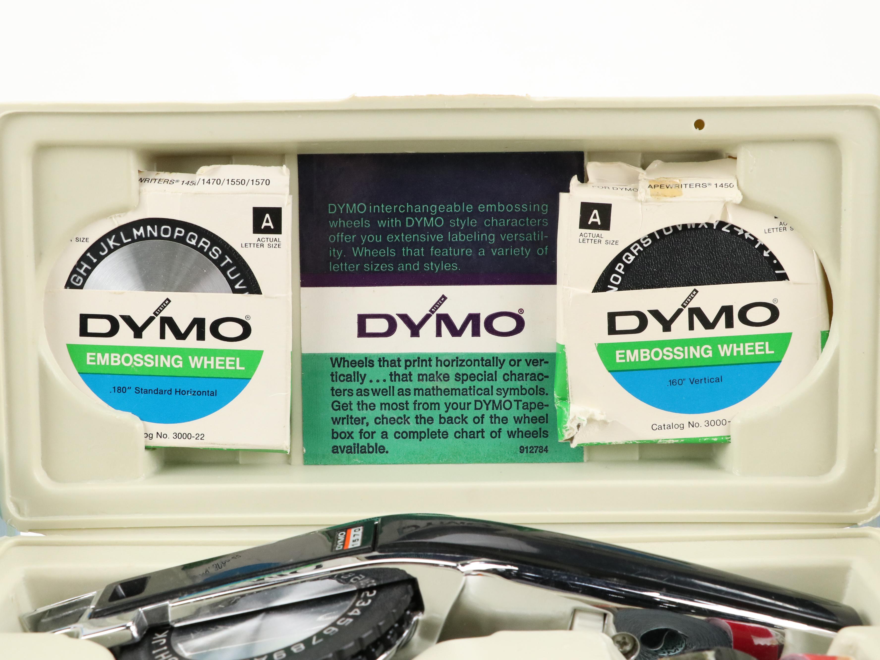 Dymo Label Maker with Tape Rolls, Embossing Wheels, Accessories