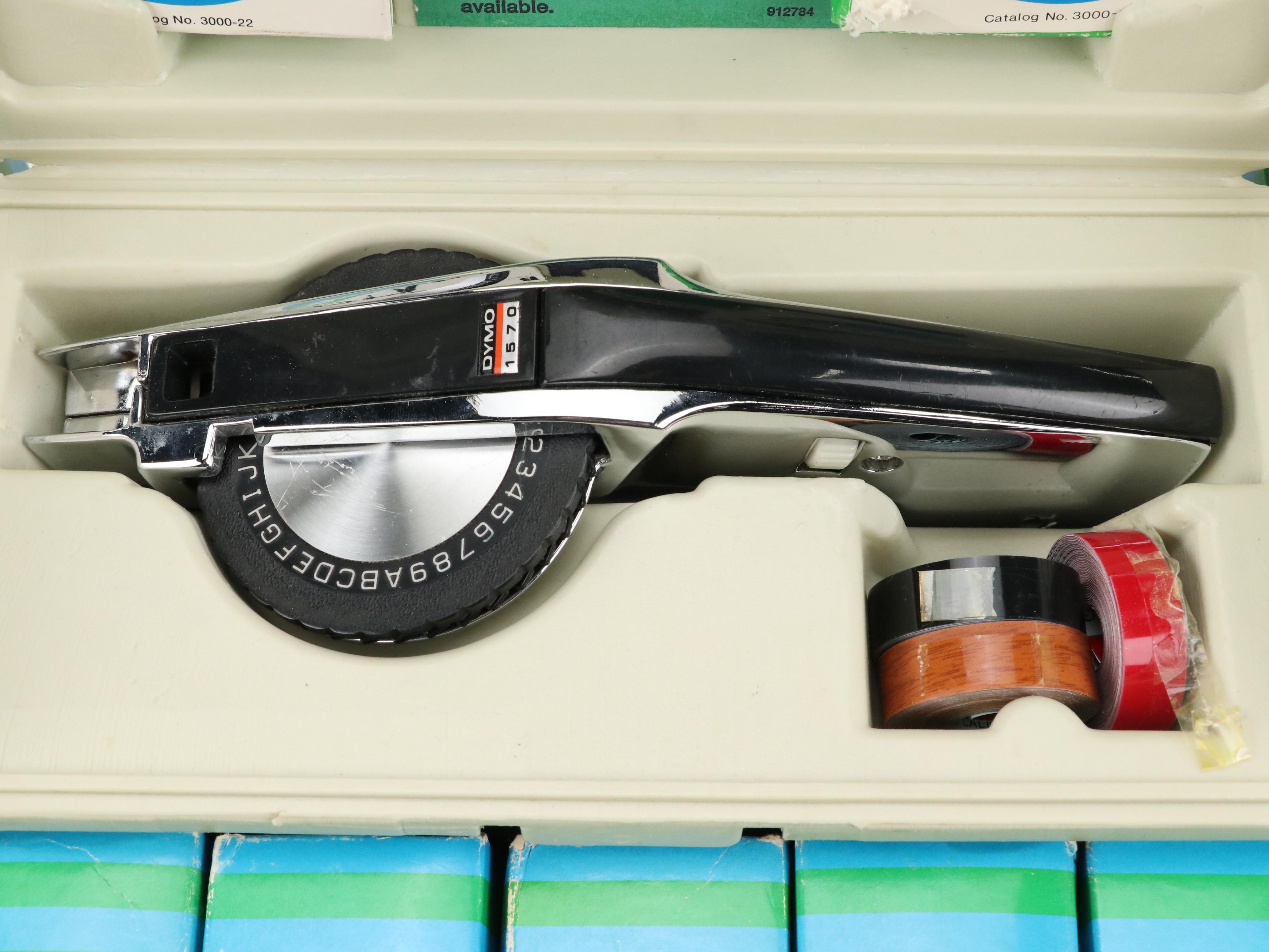 Dymo Label Maker with Tape Rolls, Embossing Wheels, Accessories