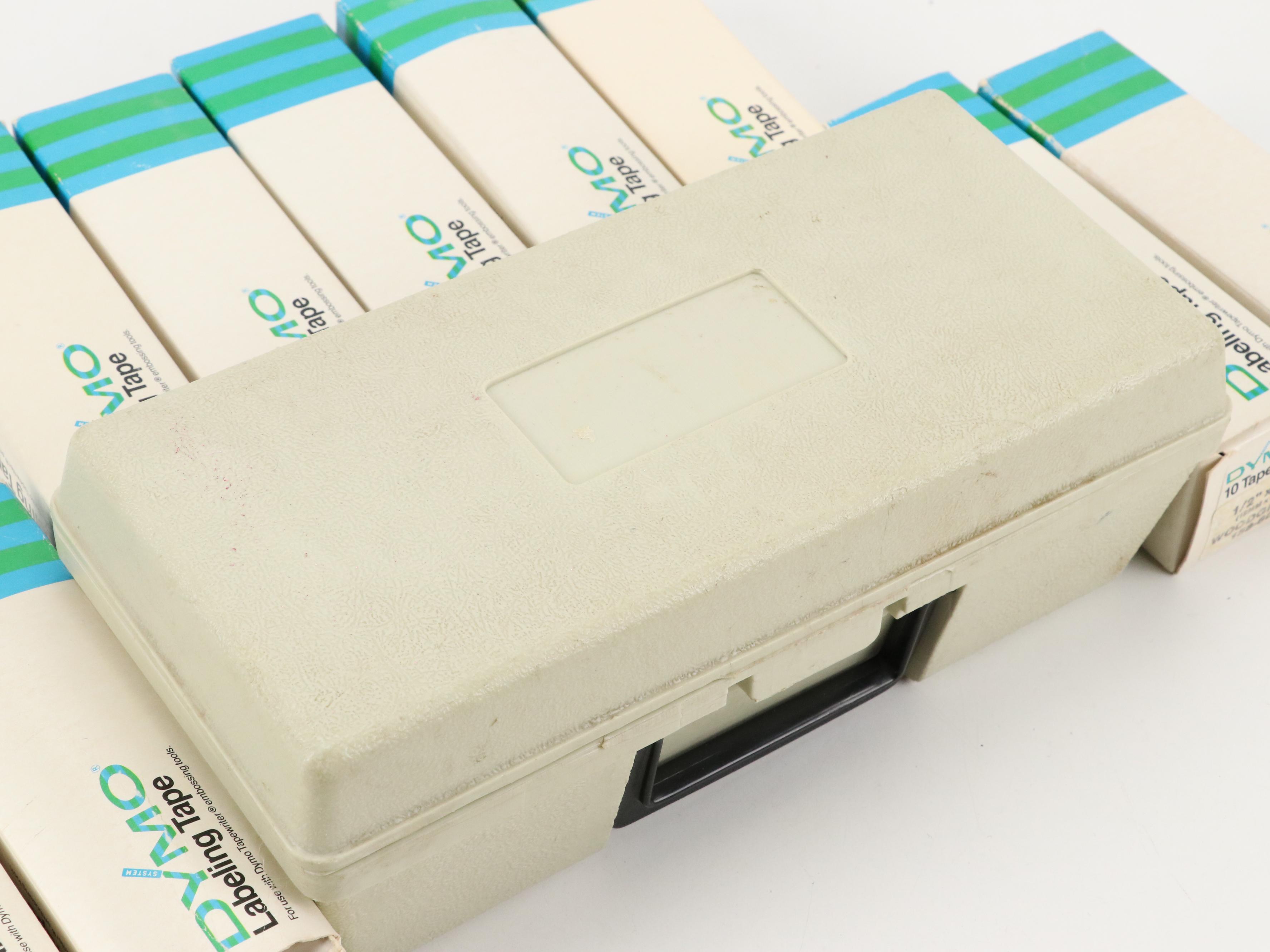 Dymo Label Maker with Tape Rolls, Embossing Wheels, Accessories