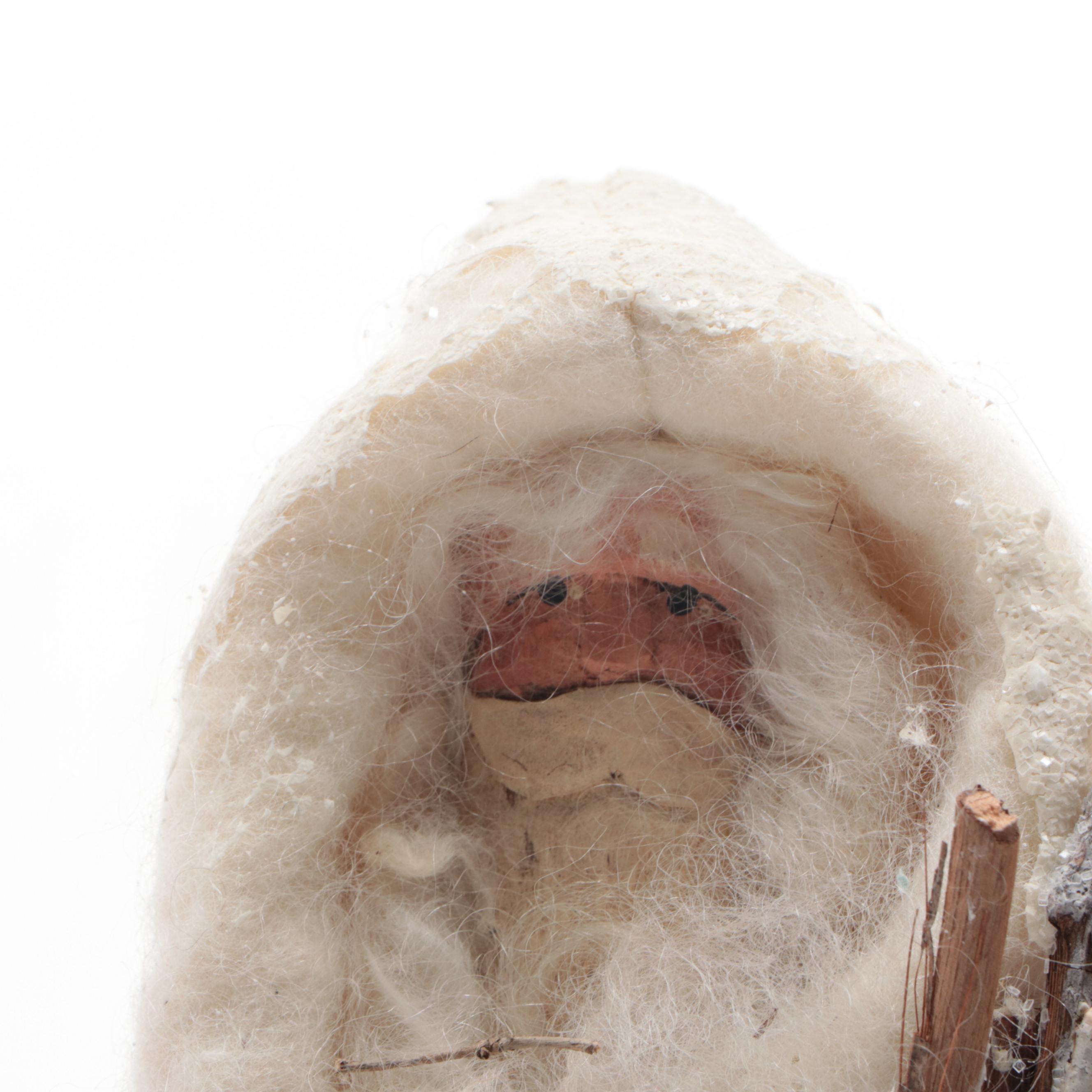 Handmade Wood, Fabric, and Other Santa Claus Figures