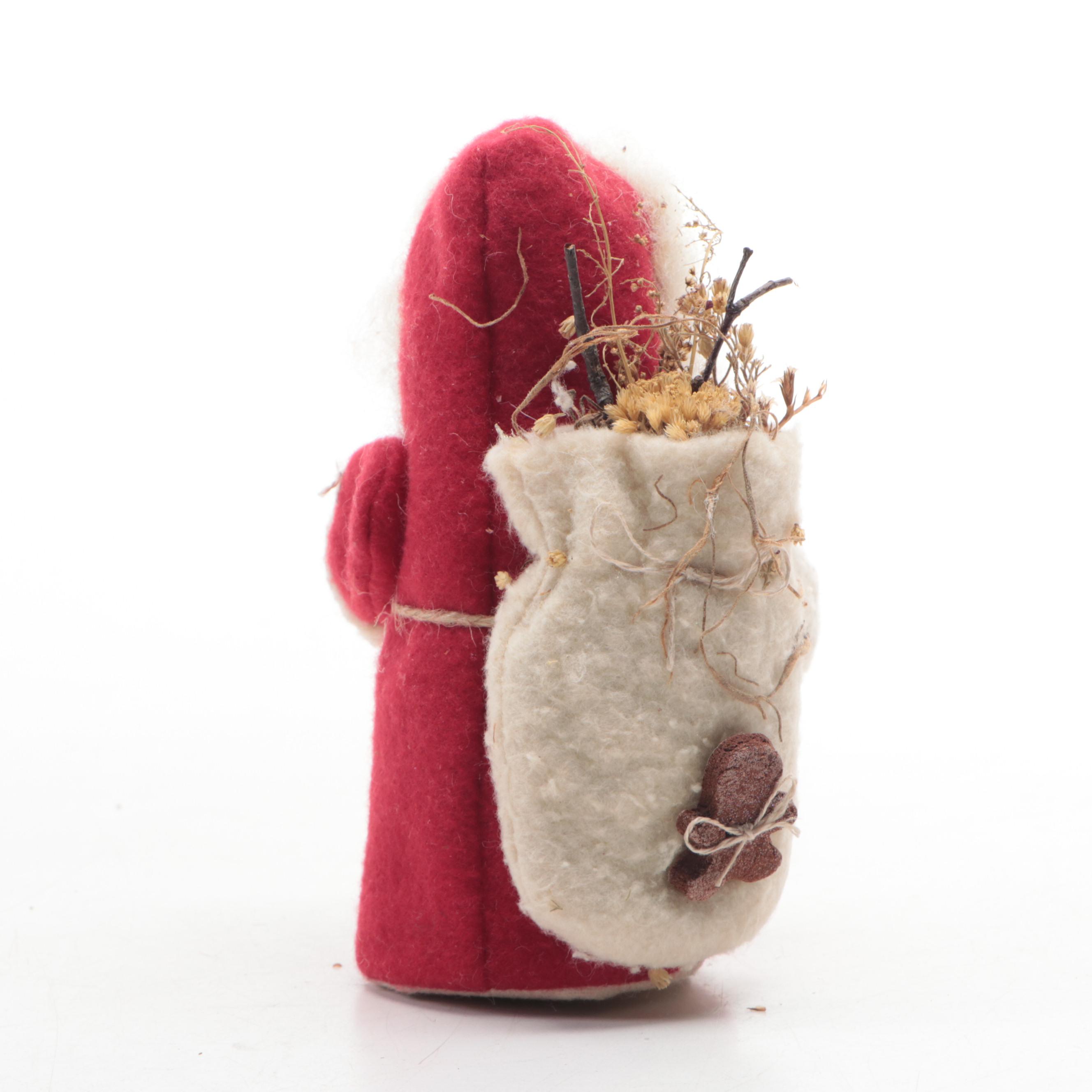 Handmade Wood, Fabric, and Other Santa Claus Figures