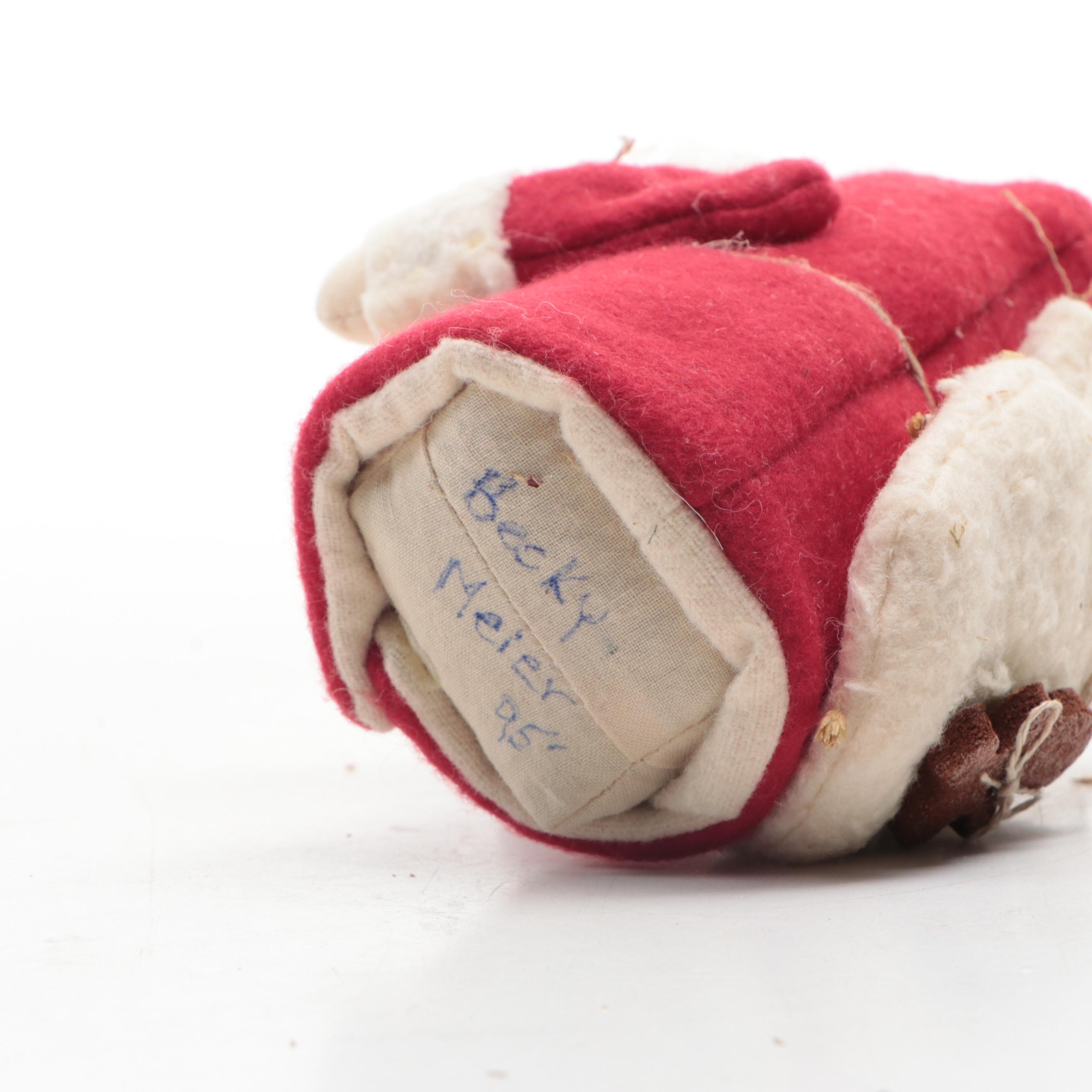 Handmade Wood, Fabric, and Other Santa Claus Figures