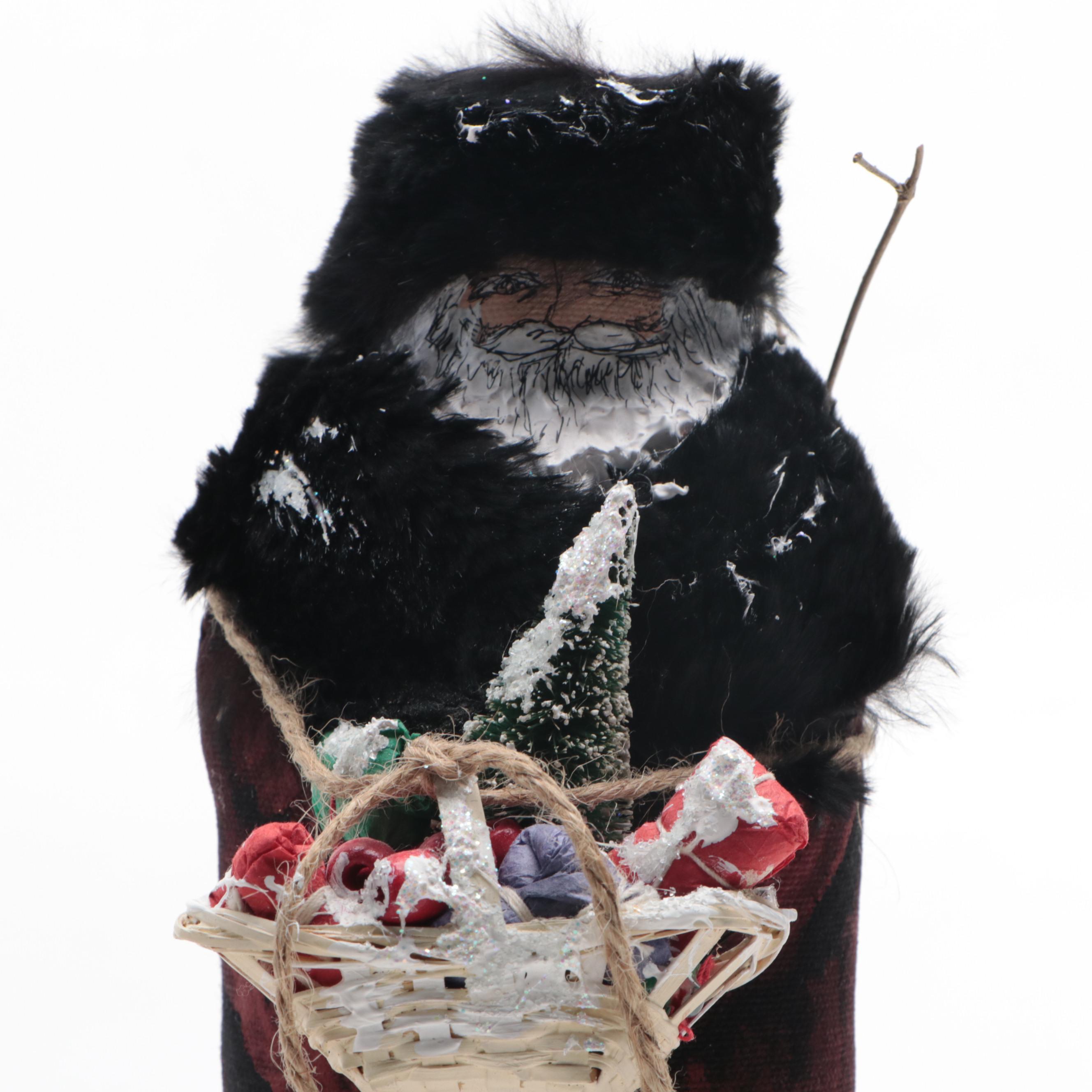 Handmade Wood, Fabric, and Other Santa Claus Figures