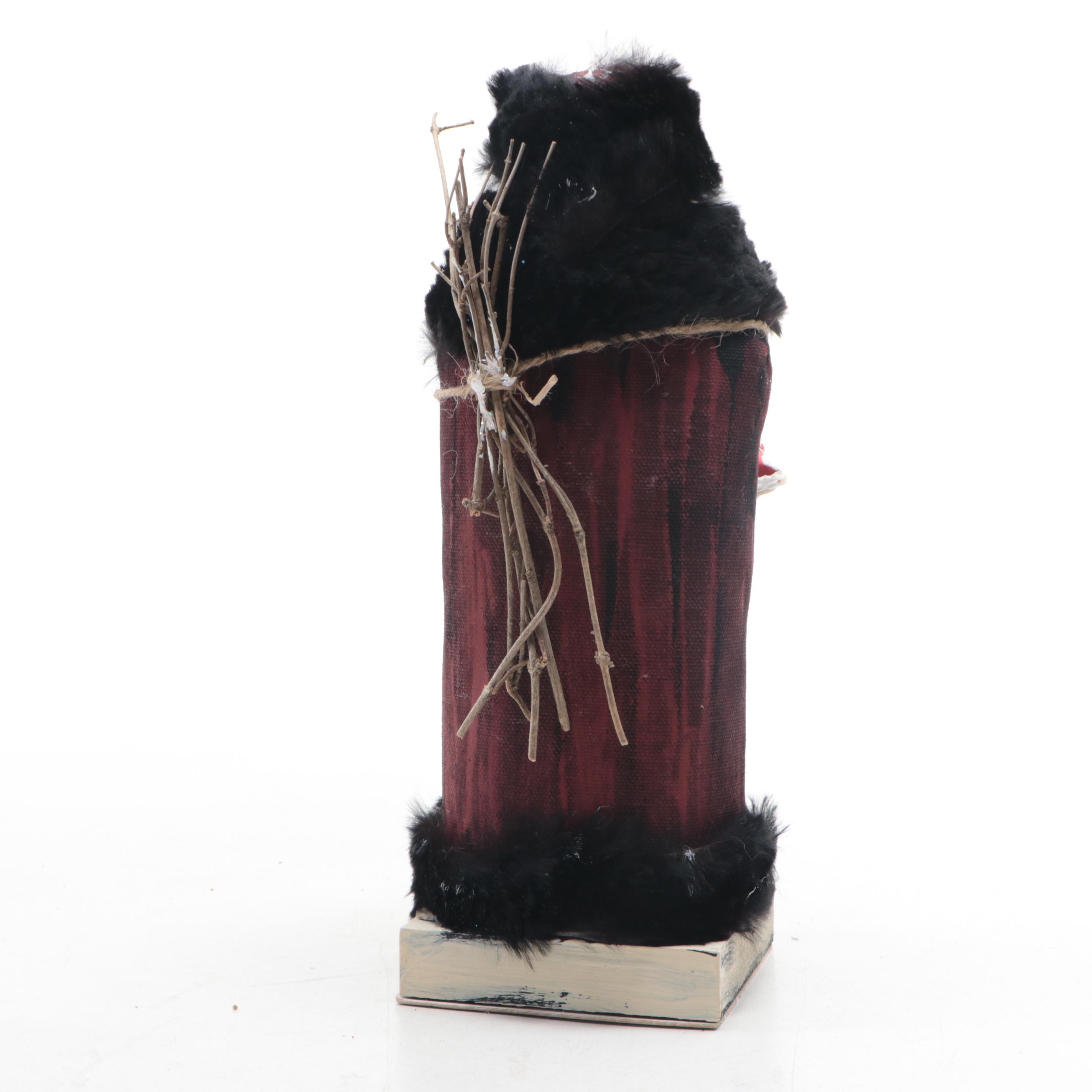 Handmade Wood, Fabric, and Other Santa Claus Figures