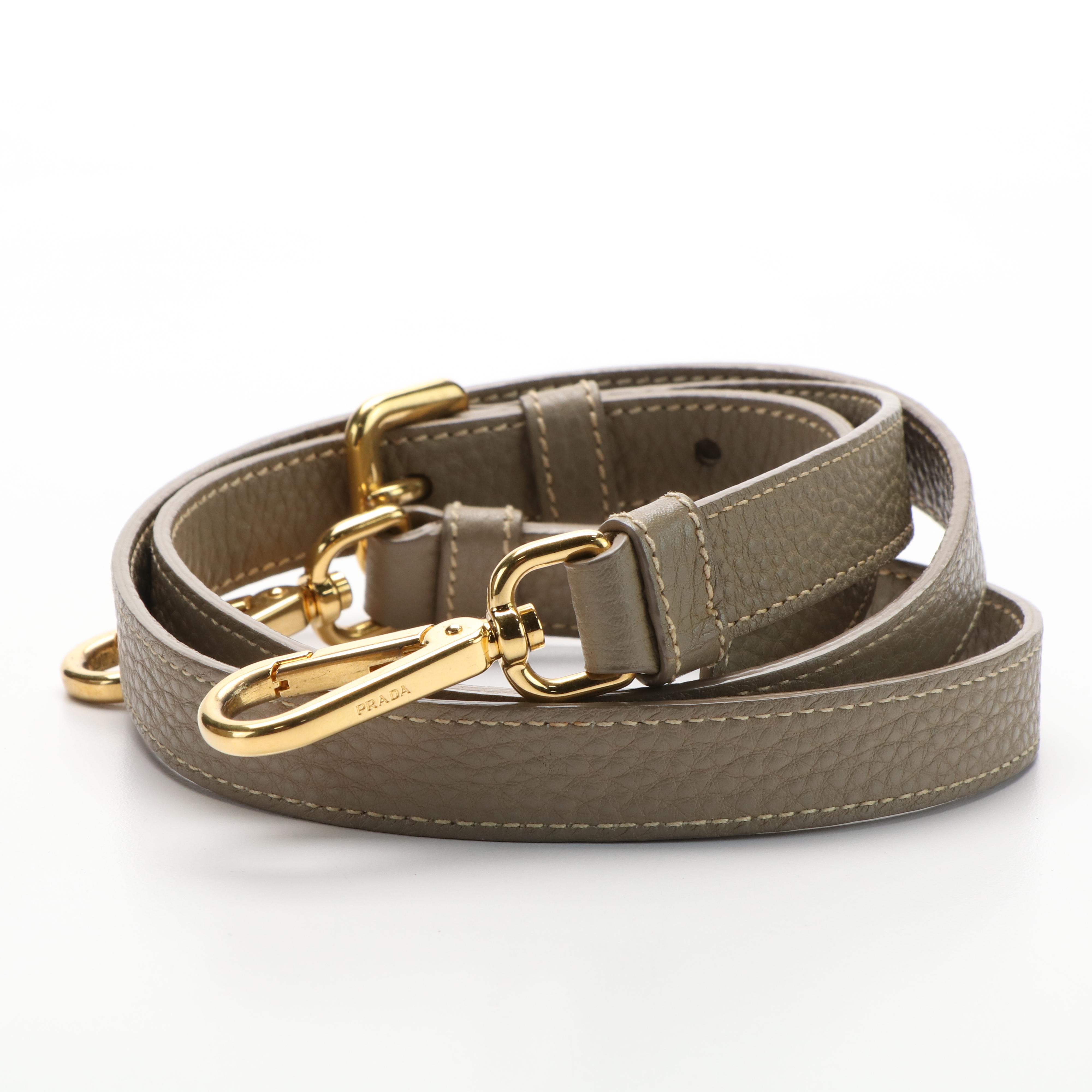 Prada Phenix Shoulder Bag in Argilla Vitello Daino Leather