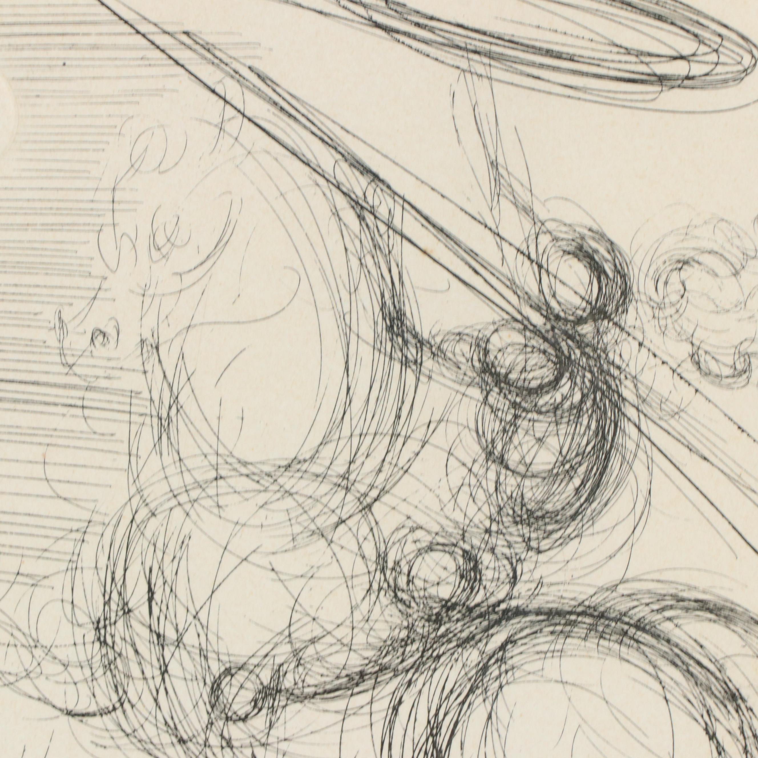 Salvador Dali Restrike Etching "Don Quixote"