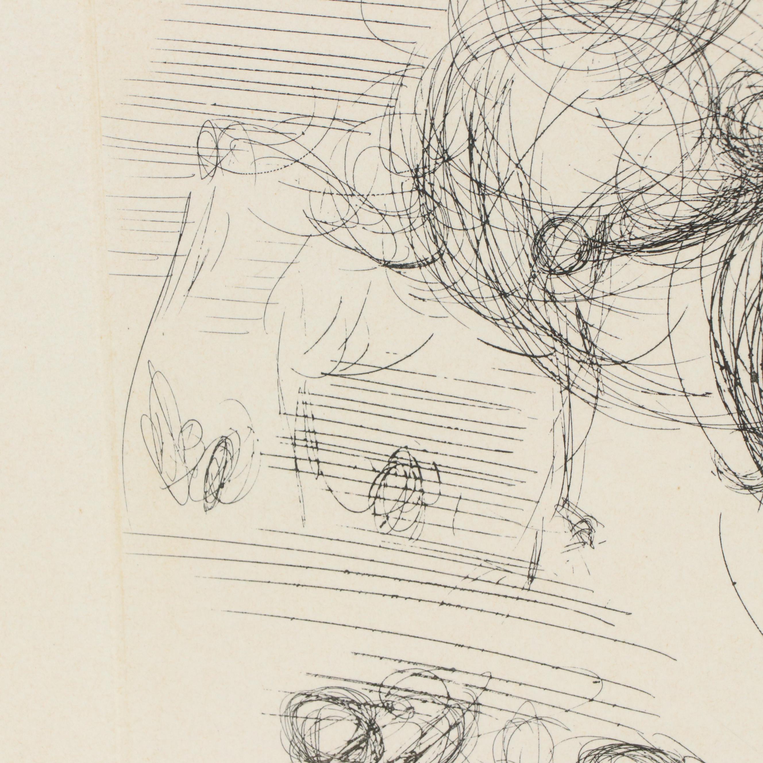 Salvador Dali Restrike Etching "Don Quixote"