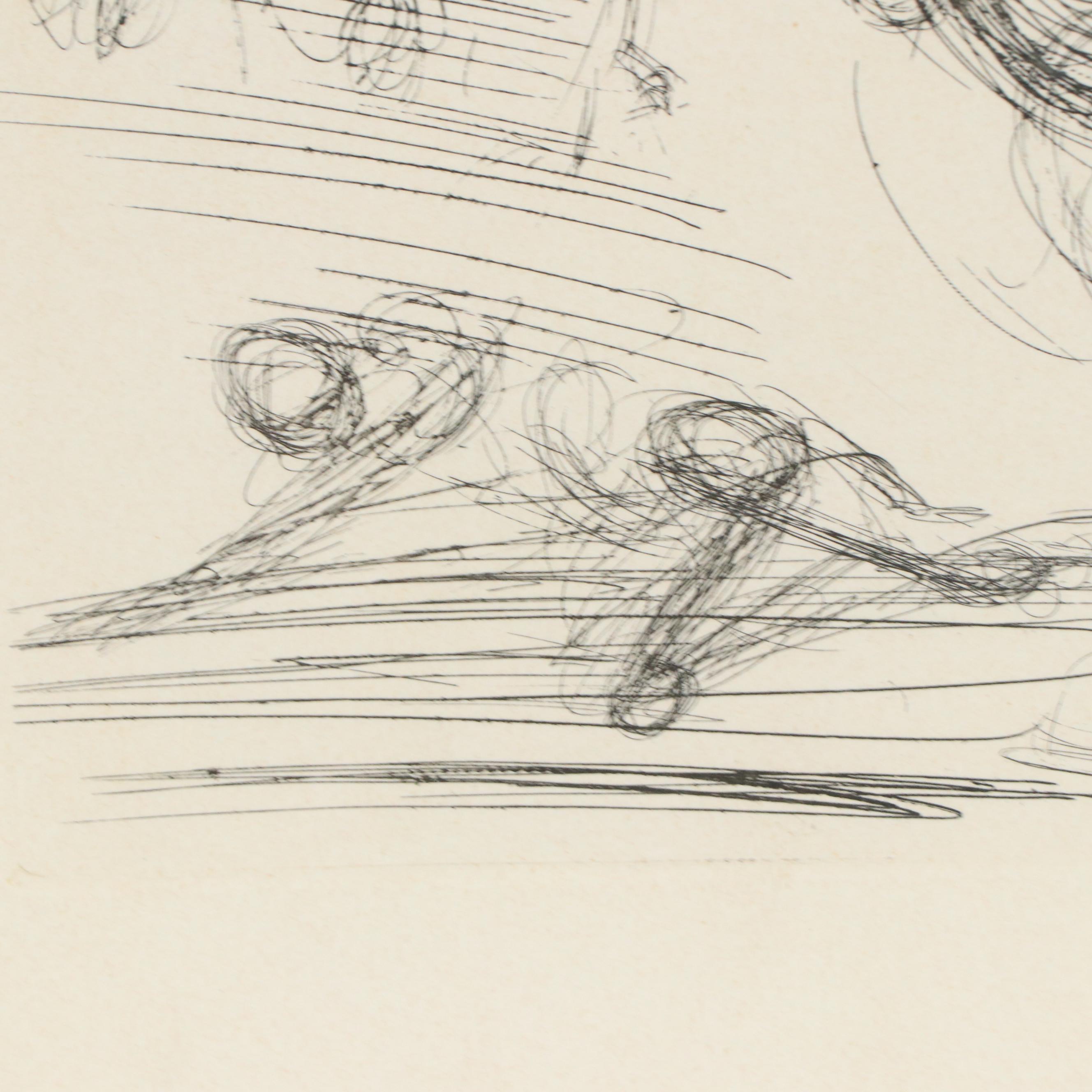 Salvador Dali Restrike Etching "Don Quixote"