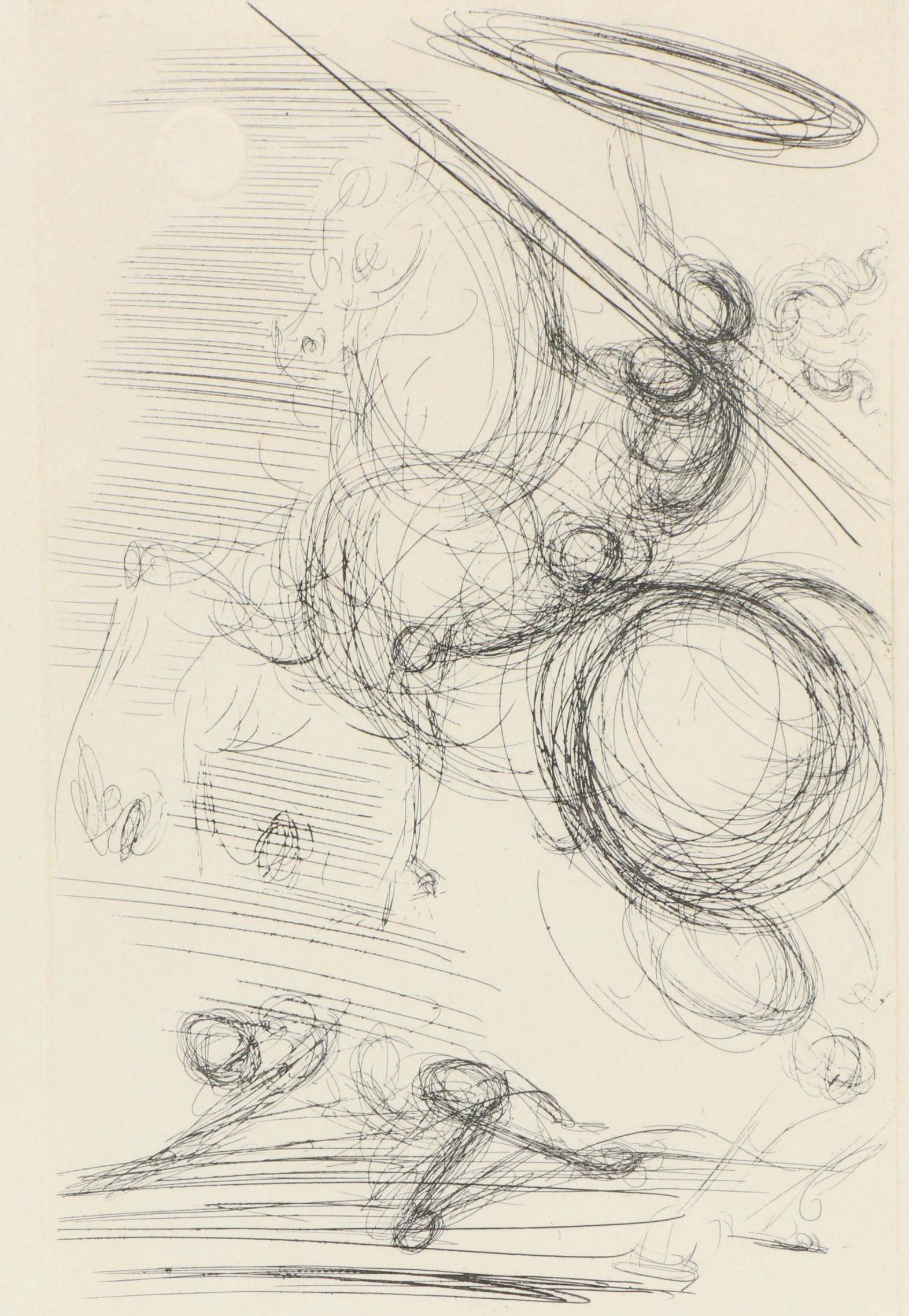 Salvador Dali Restrike Etching "Don Quixote"